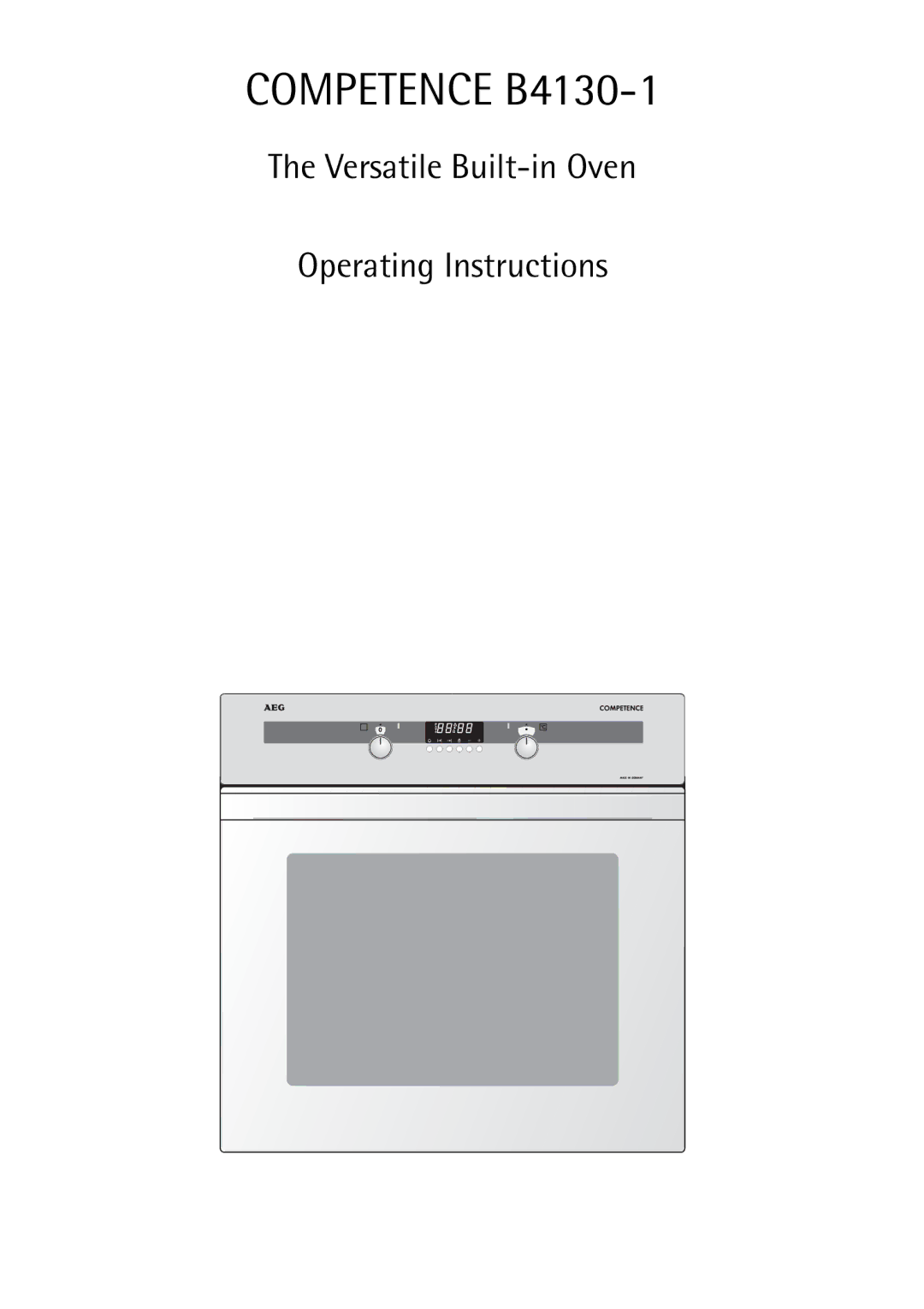 AEG operating instructions Competence B4130-1 