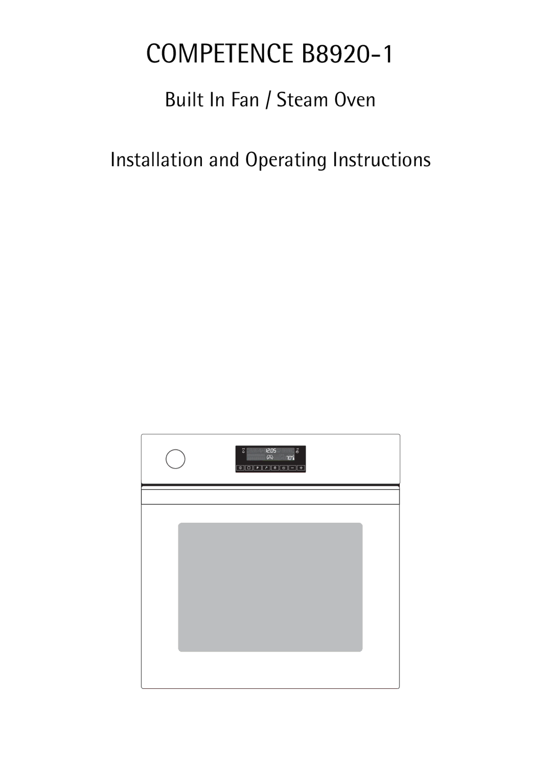 AEG manual Competence B8920-1 