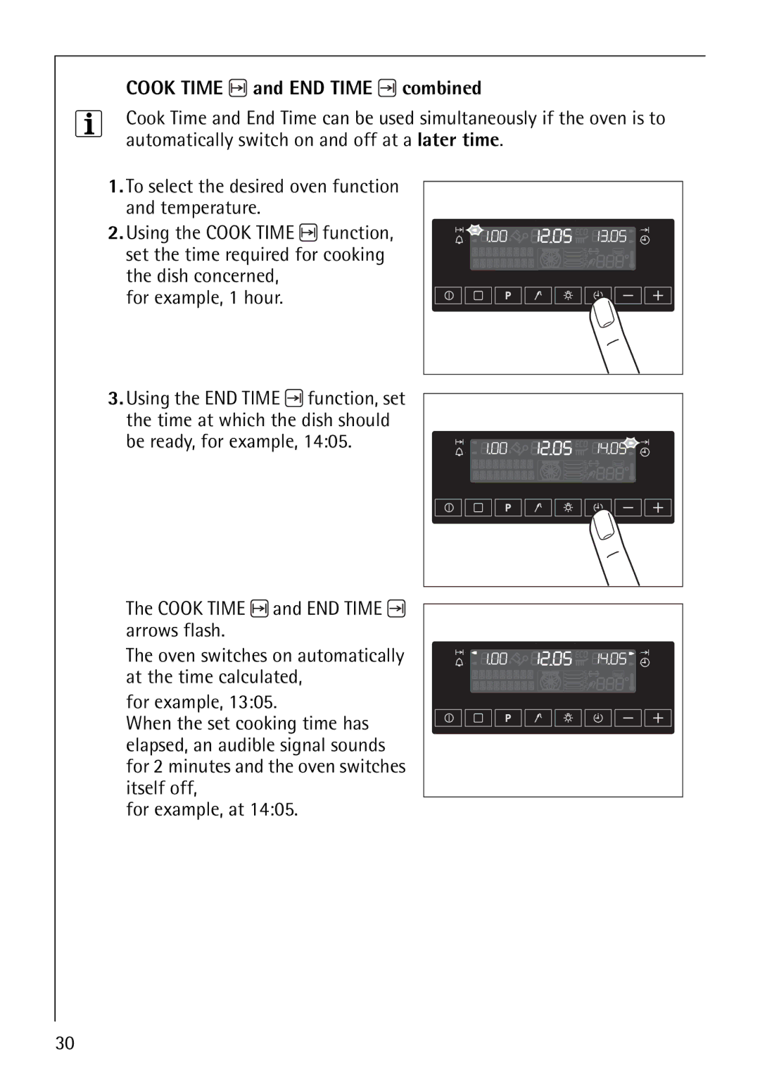 AEG B8920-1 manual Cook Time and END Time combined 