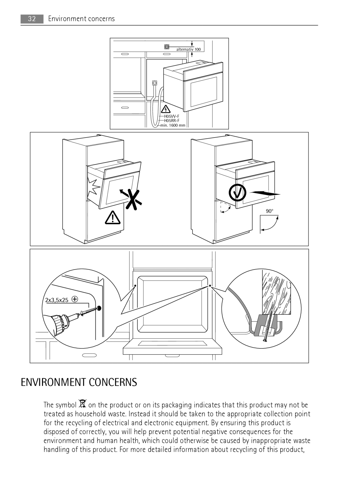 AEG BP5003021 user manual Environment Concerns 