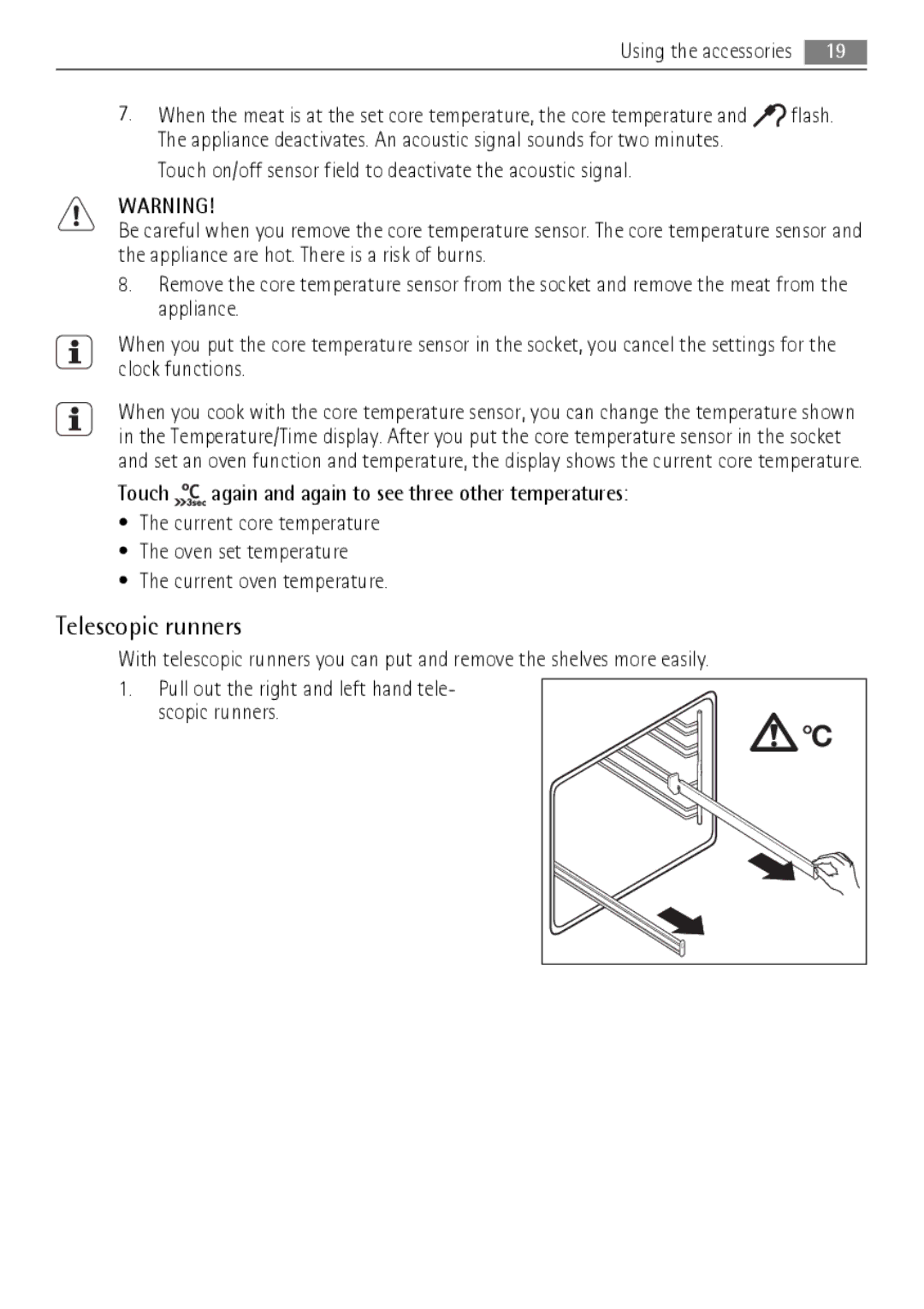 AEG BP7714000, BP7614000 user manual Telescopic runners 