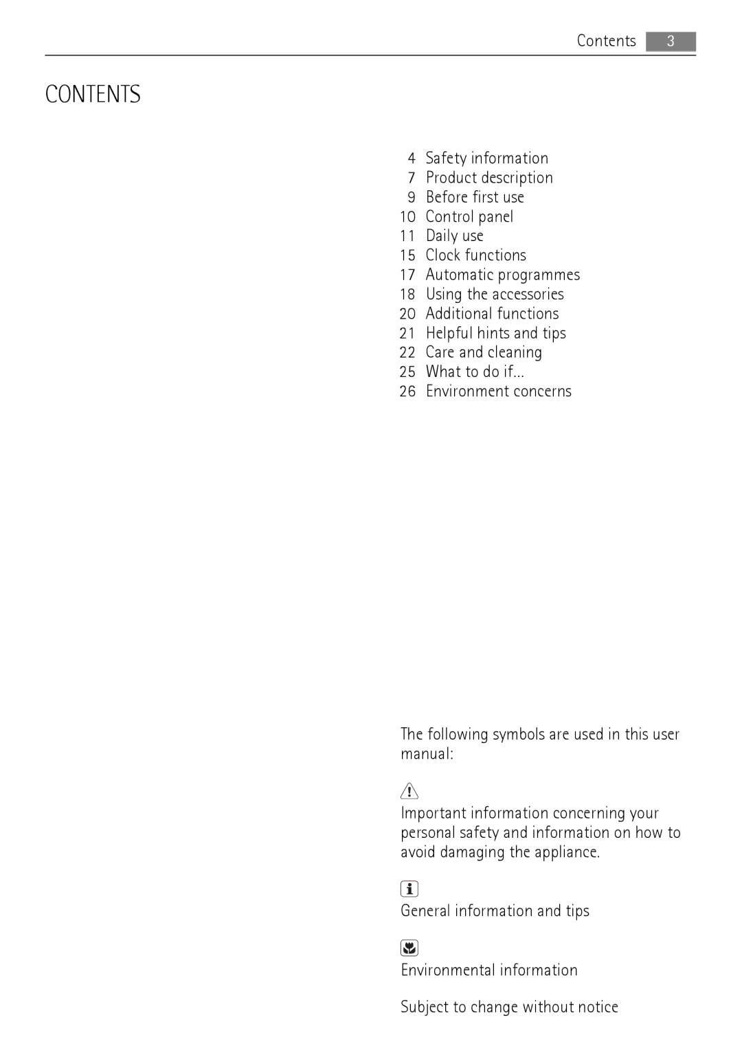 AEG BS9304001 user manual Contents 