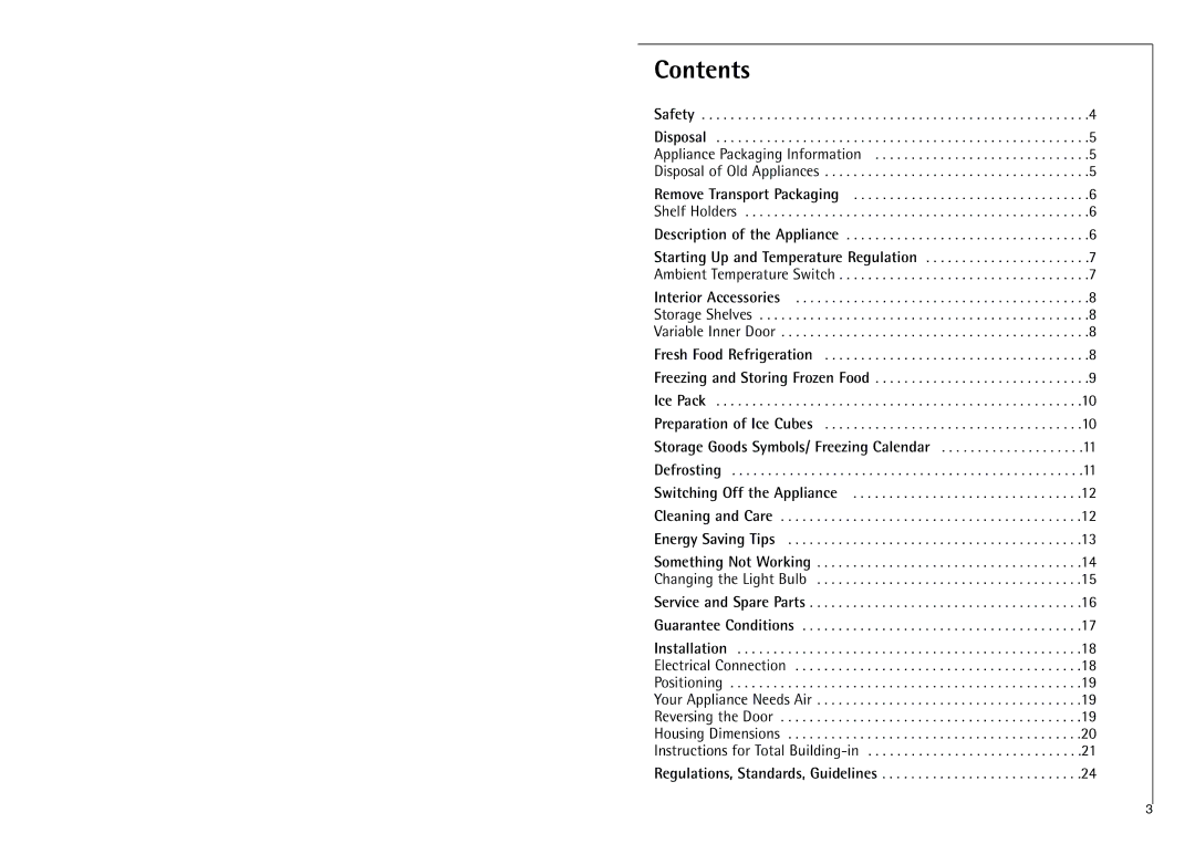 AEG C 7 18 41-4I installation instructions Contents 