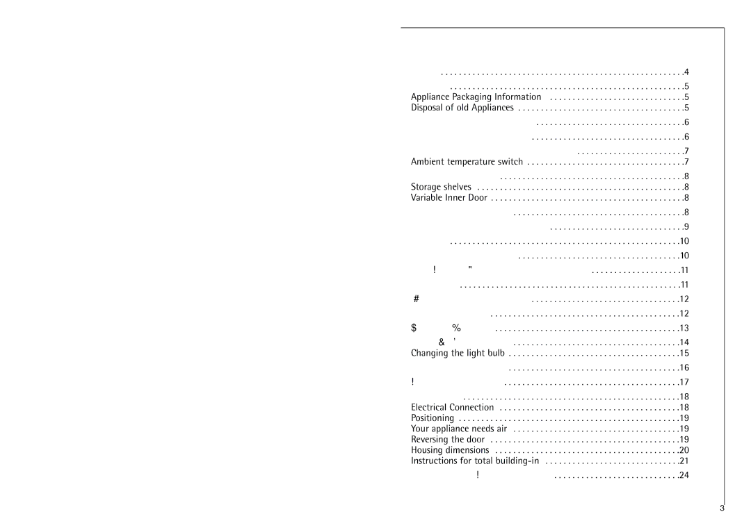 AEG C 7 18 41 I installation instructions Contents 