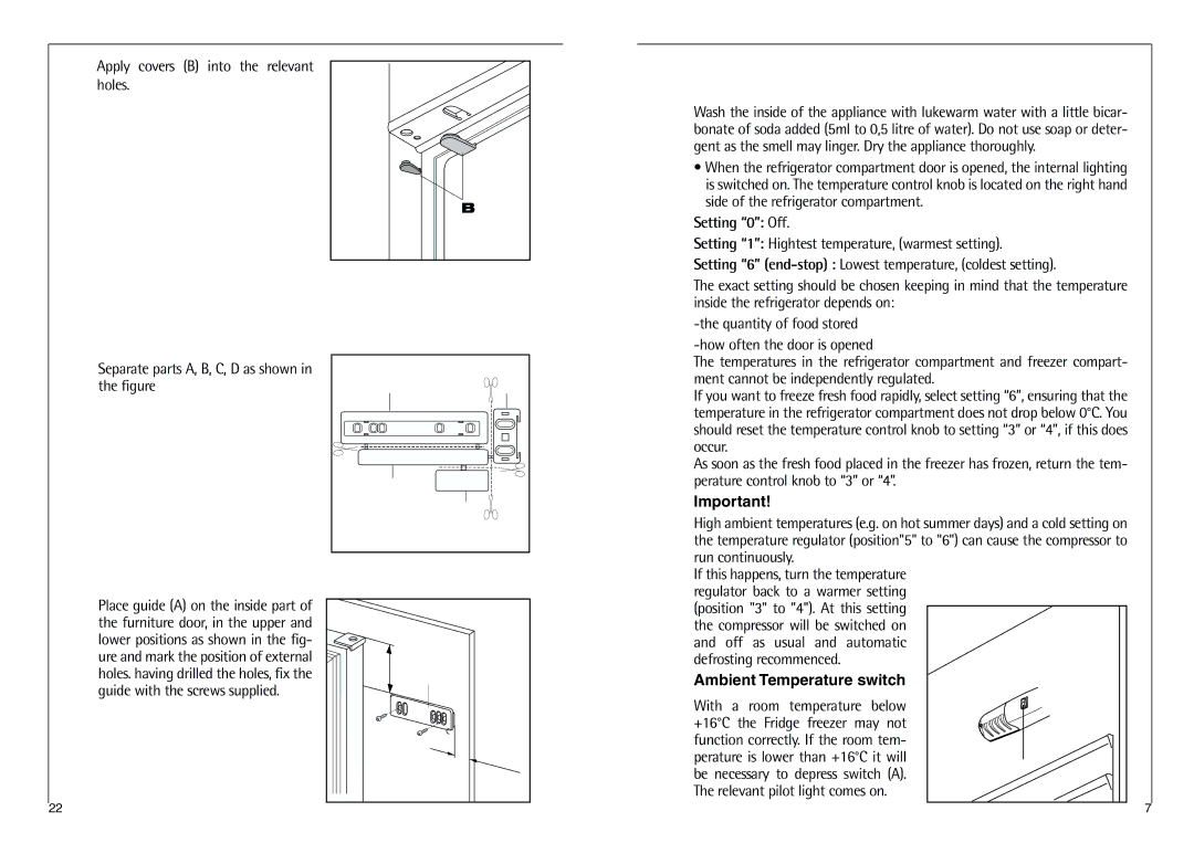 AEG C 7 18 41 I installation instructions Starting up and temperature regulation, Relevant pilot light comes on 