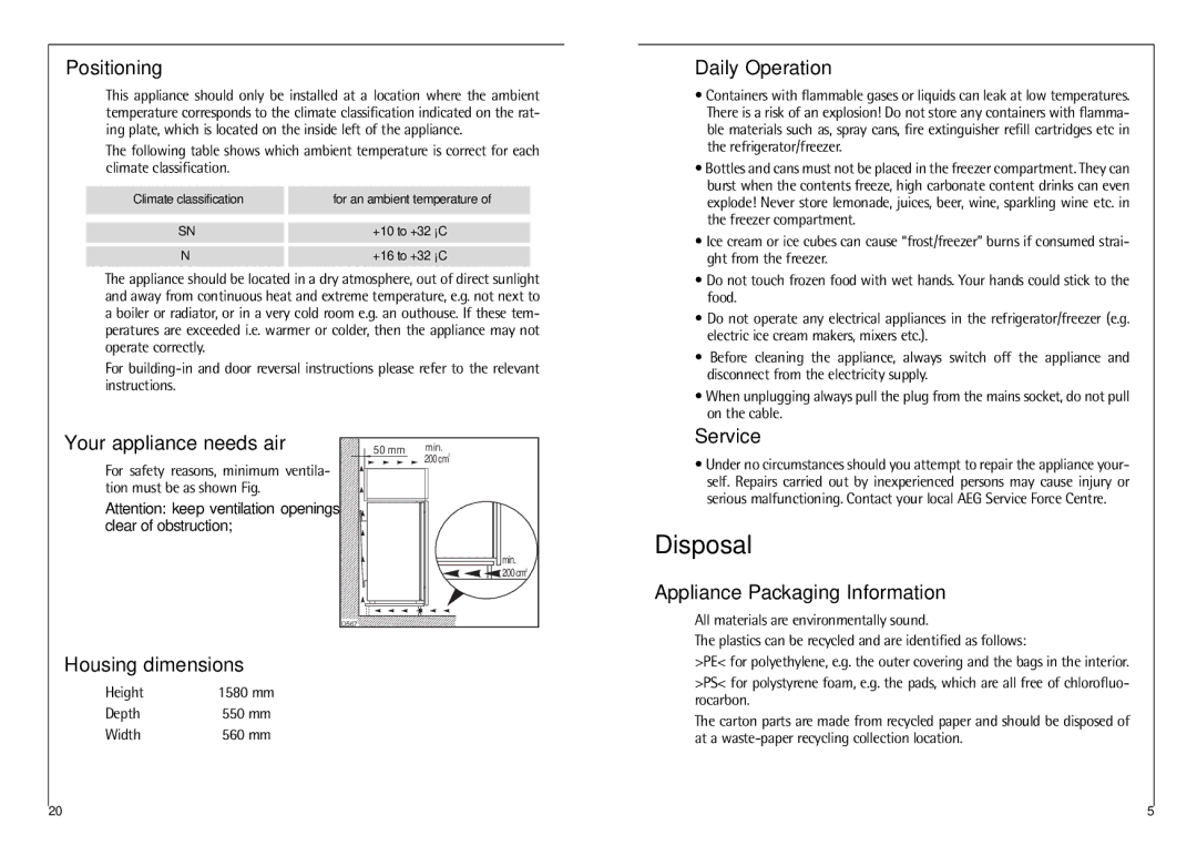 AEG C 8 16 41 I installation instructions Disposal 