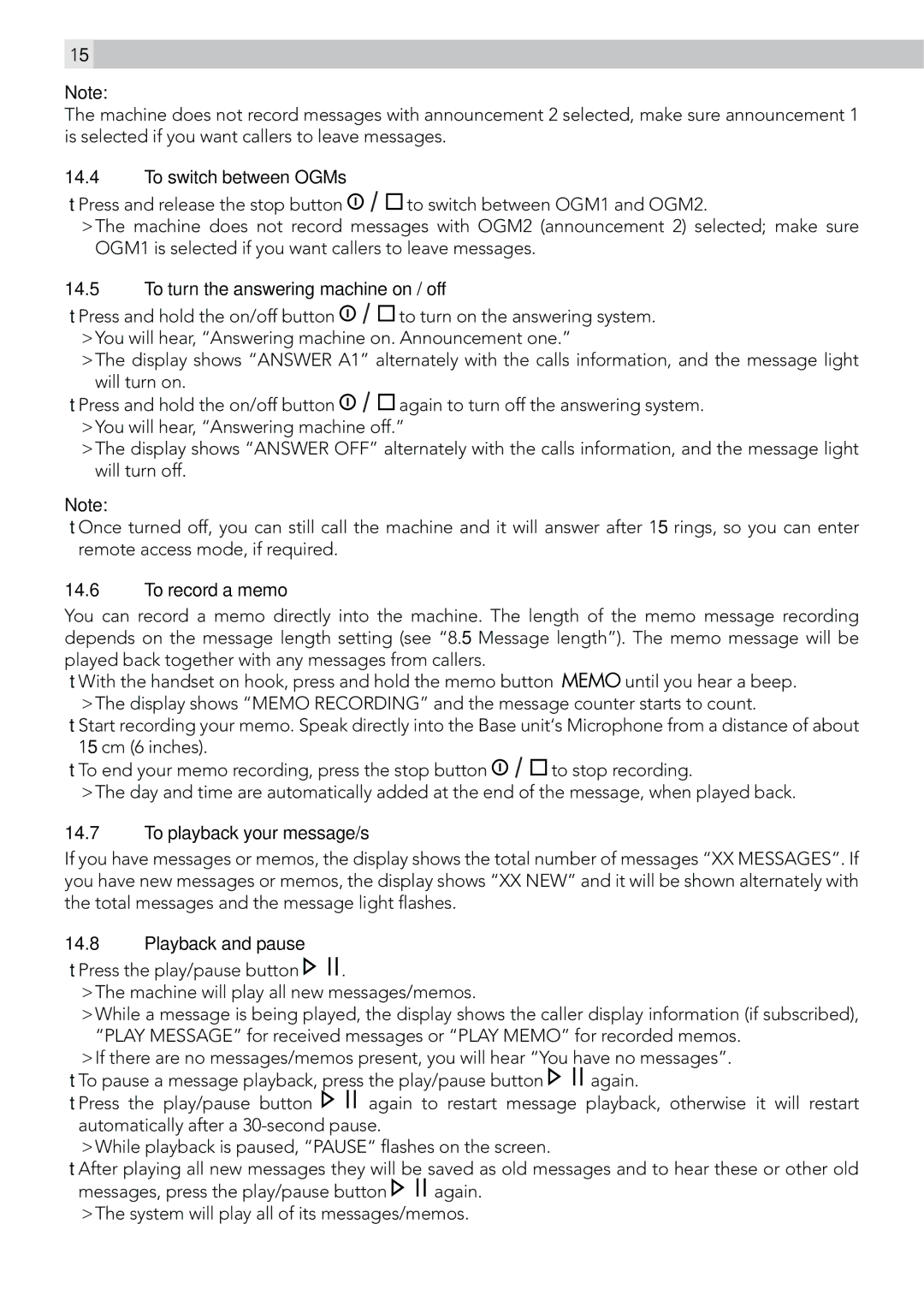 AEG C115 manual Again 