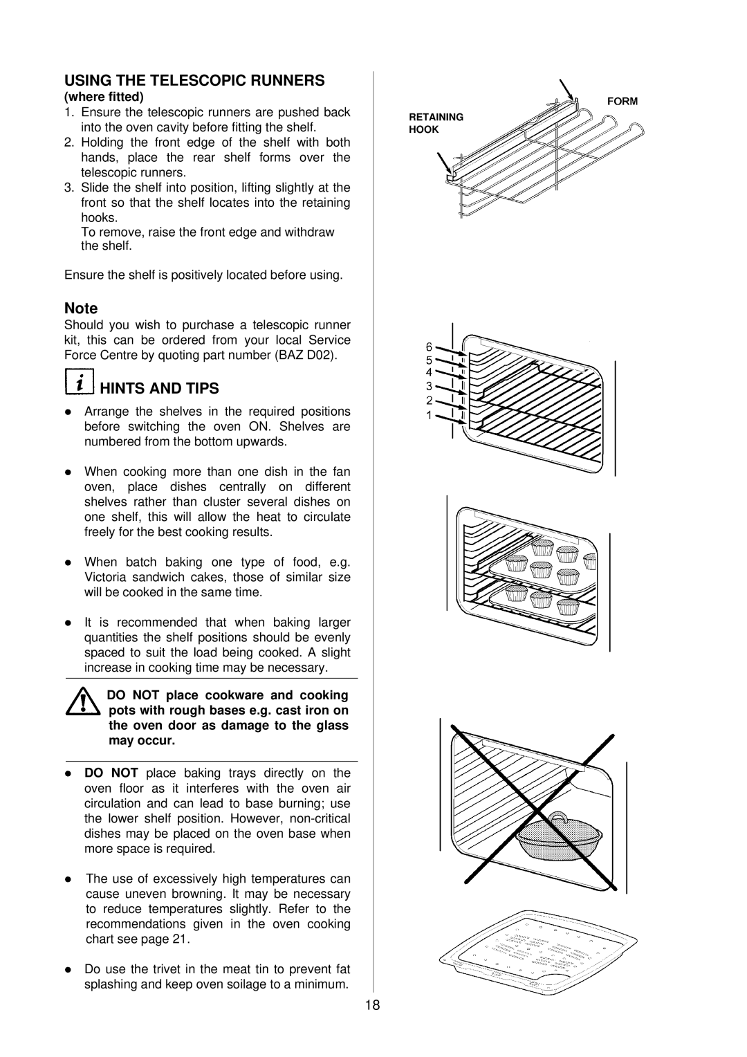 AEG D4100-1 manual Using the Telescopic Runners 