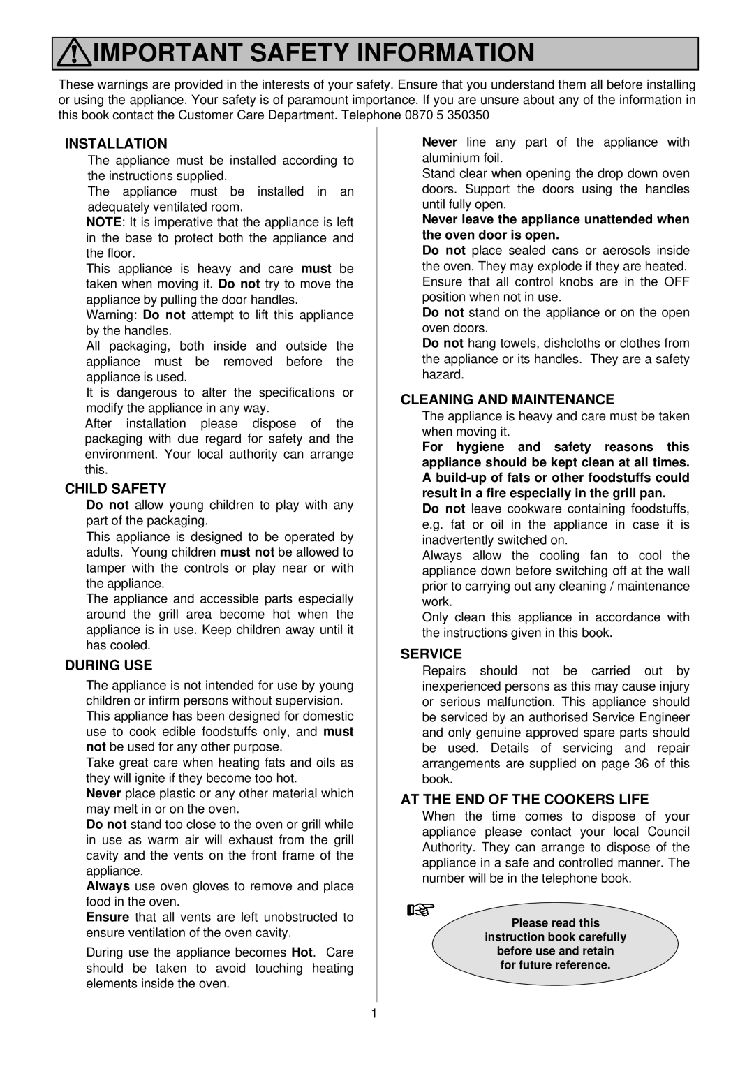 AEG D4100-1 manual Important Safety Information 