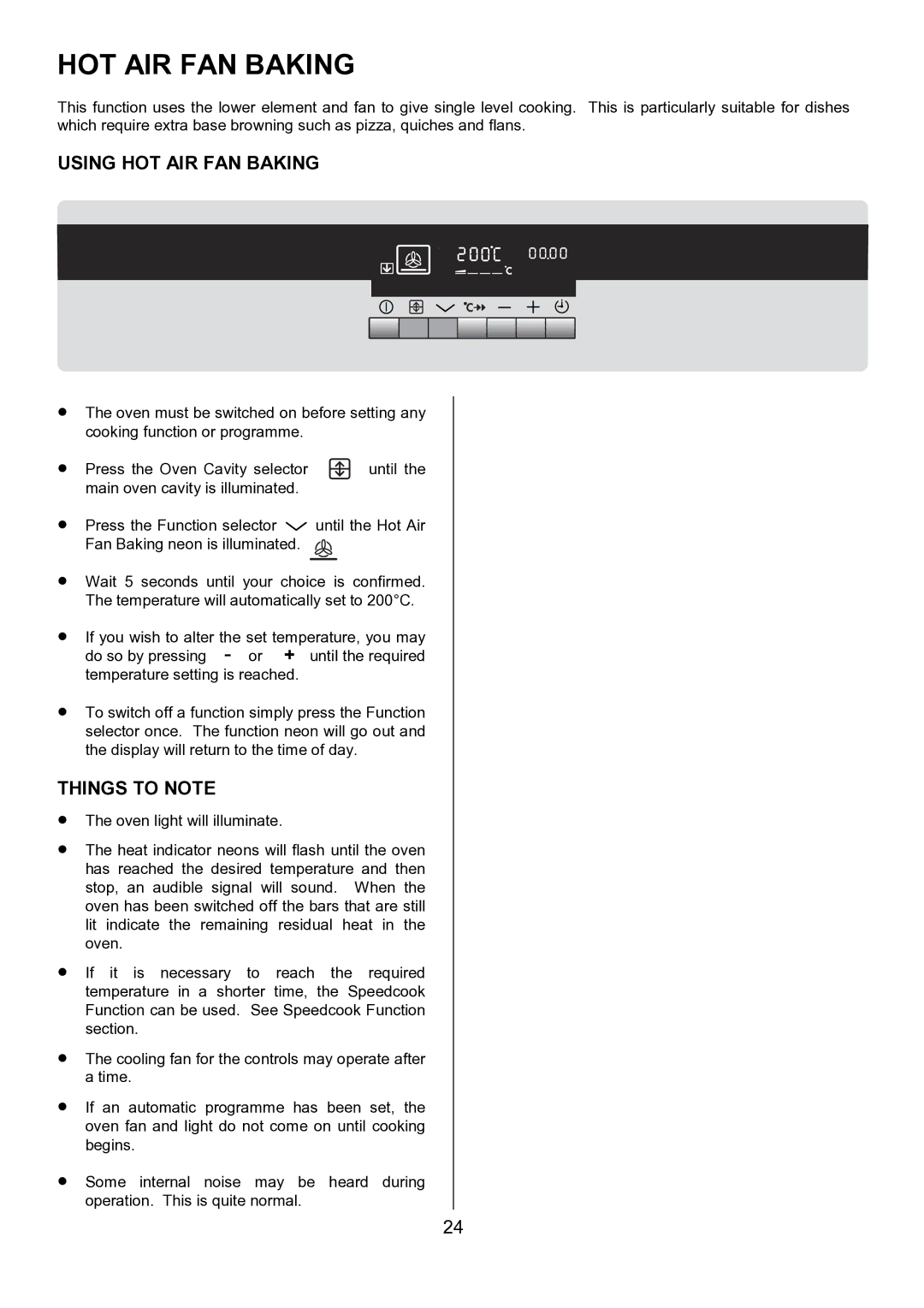 AEG D8800-4 operating instructions Using HOT AIR FAN Baking 