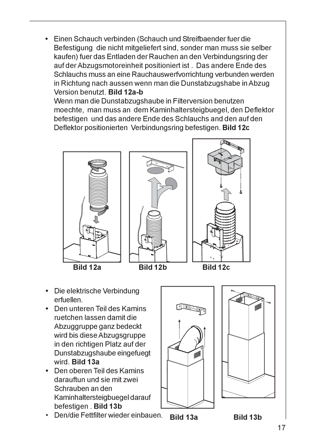 AEG DK 4360, DK 4390 user manual Bild 12a Bild 12b Bild 12c, Bild 13b 