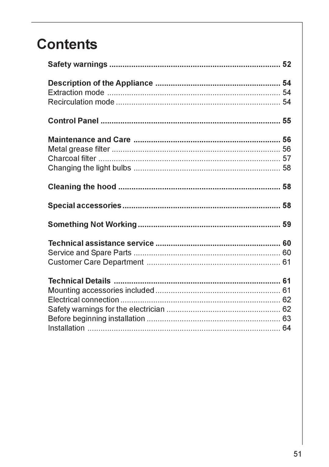 AEG DK 4360, DK 4390 user manual Contents 