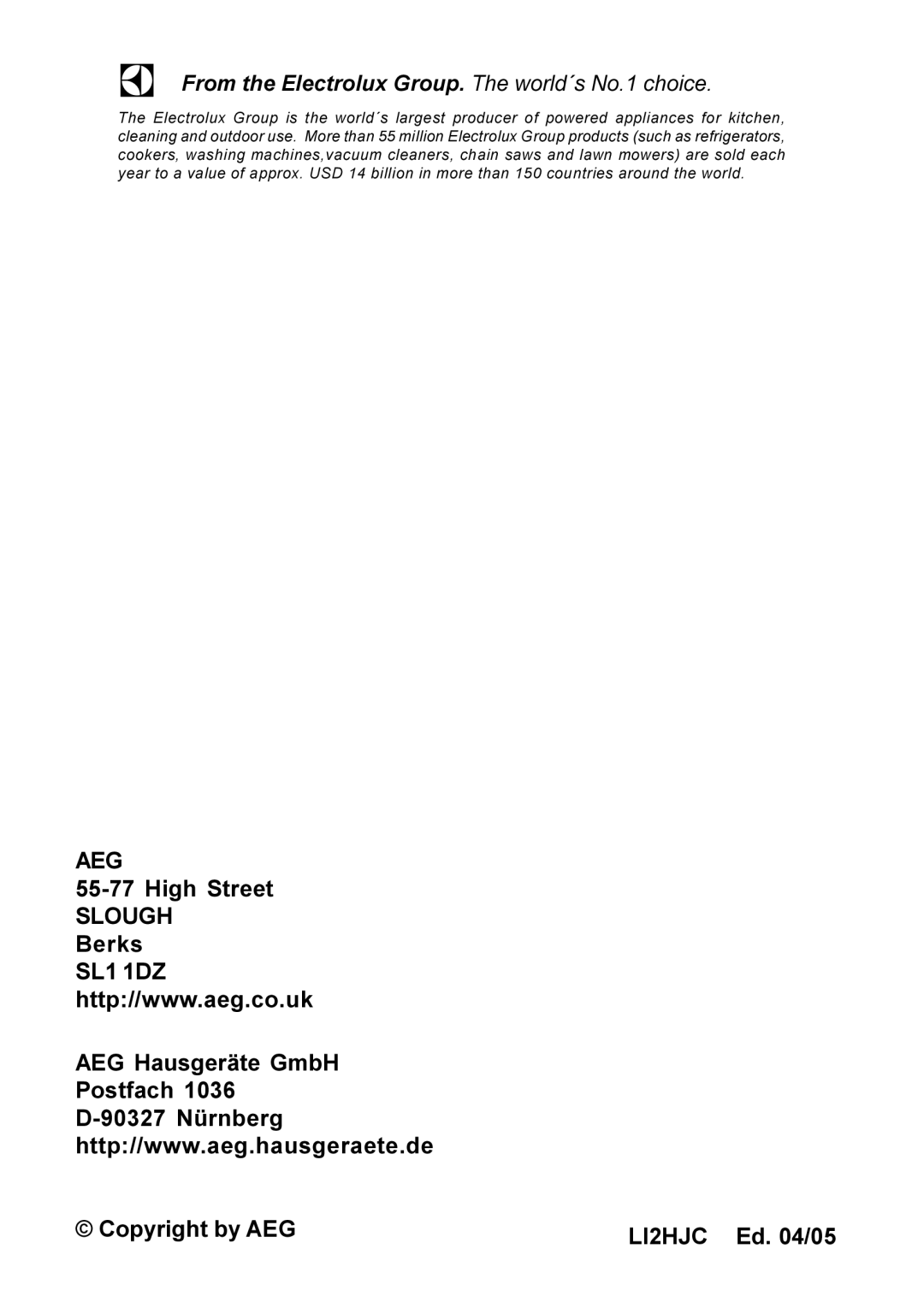 AEG DU 3150, DU 3160, DU 4561, DU 3360, DU 4161, DU 4360, DU 4361 installation instructions Aeg 