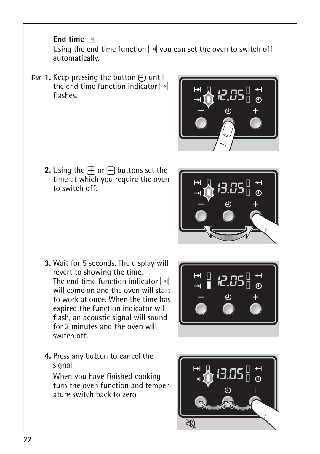 AEG E3100-1 manual End time 