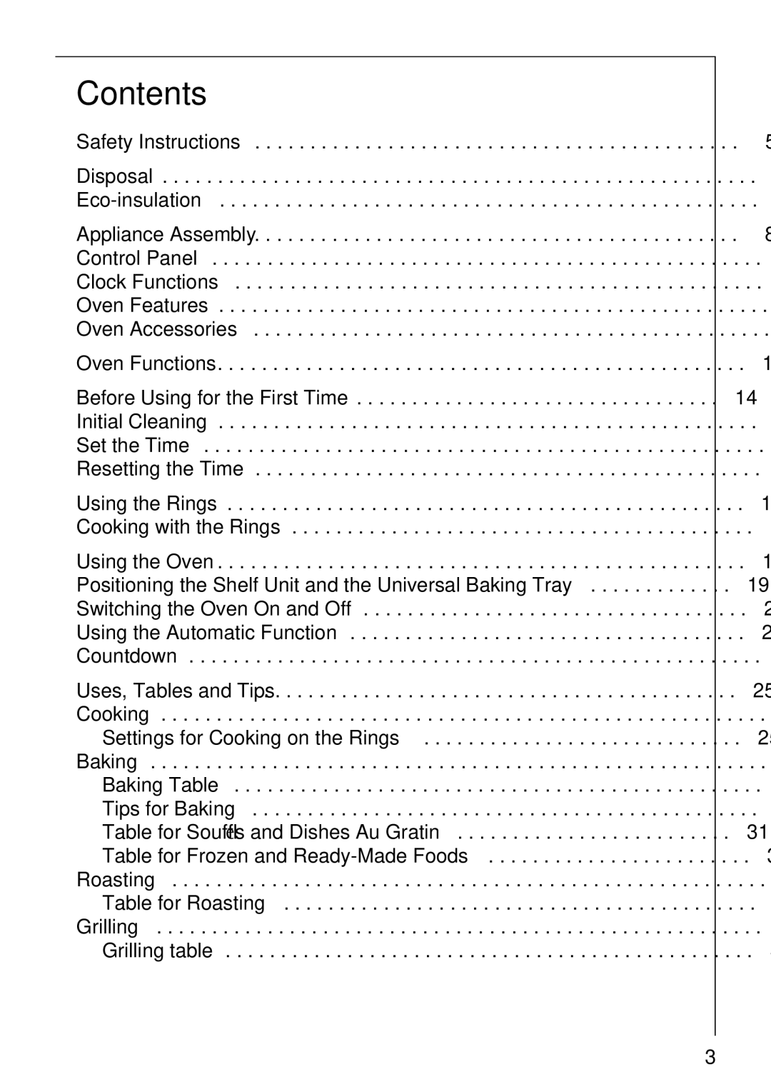 AEG E3100-1 manual Contents 