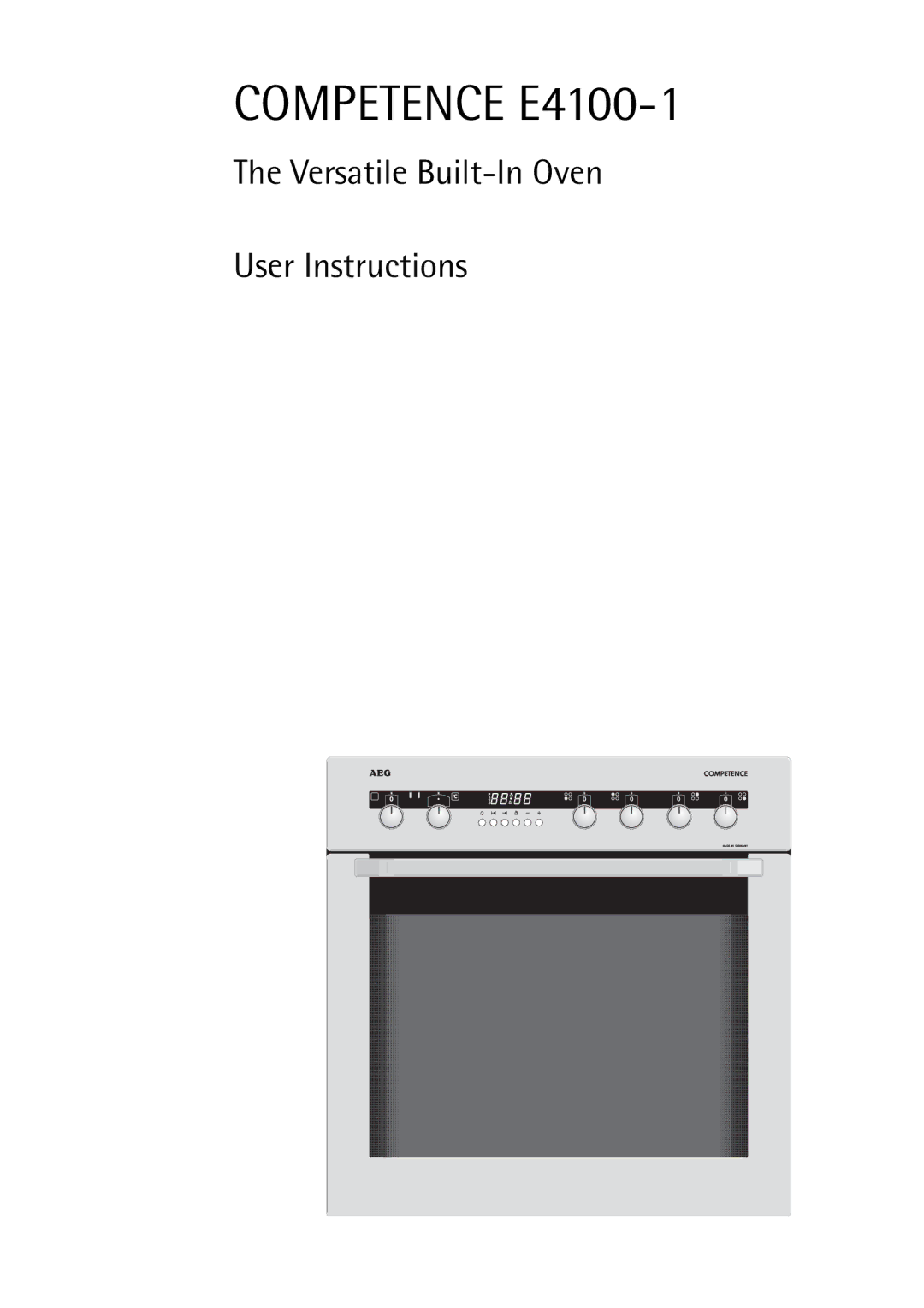 AEG manual Competence E4100-1 