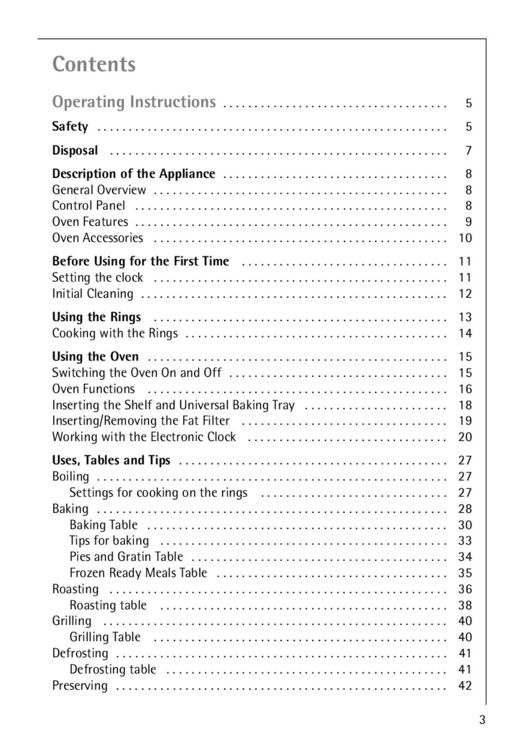 AEG E4100-1 manual Contents 