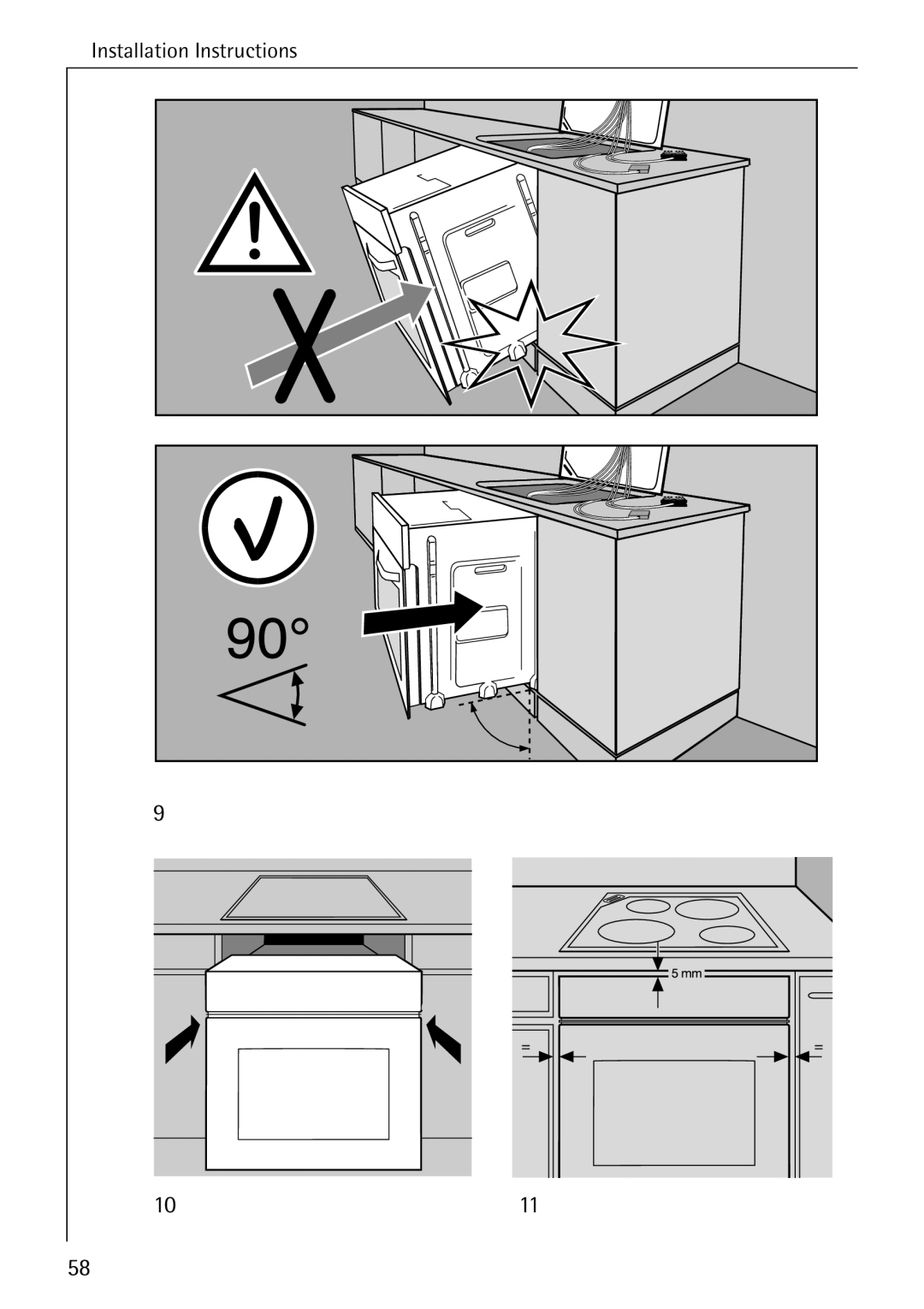 AEG E4100-1 manual Installation Instructions 