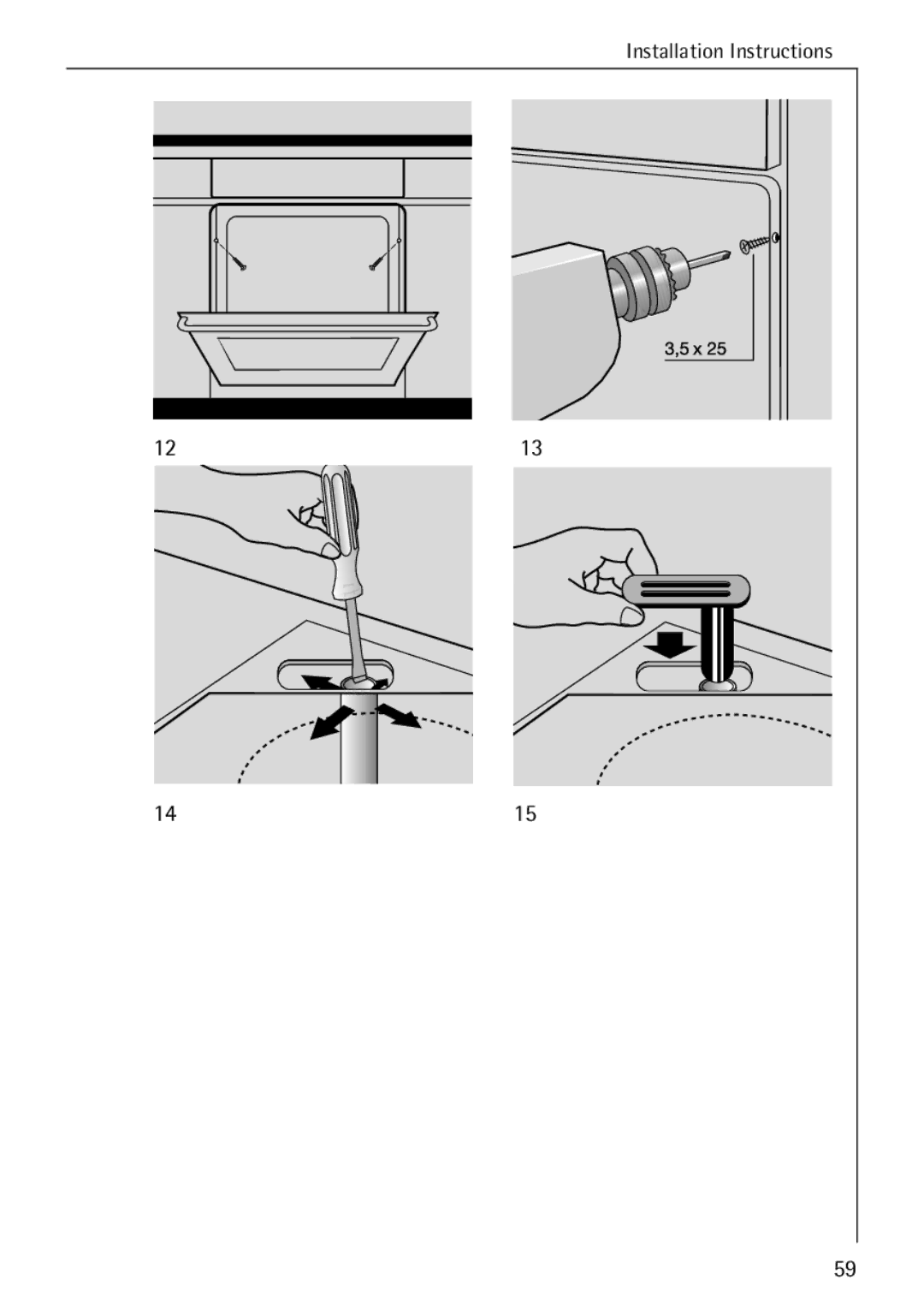 AEG E4100-1 manual Installation Instructions 