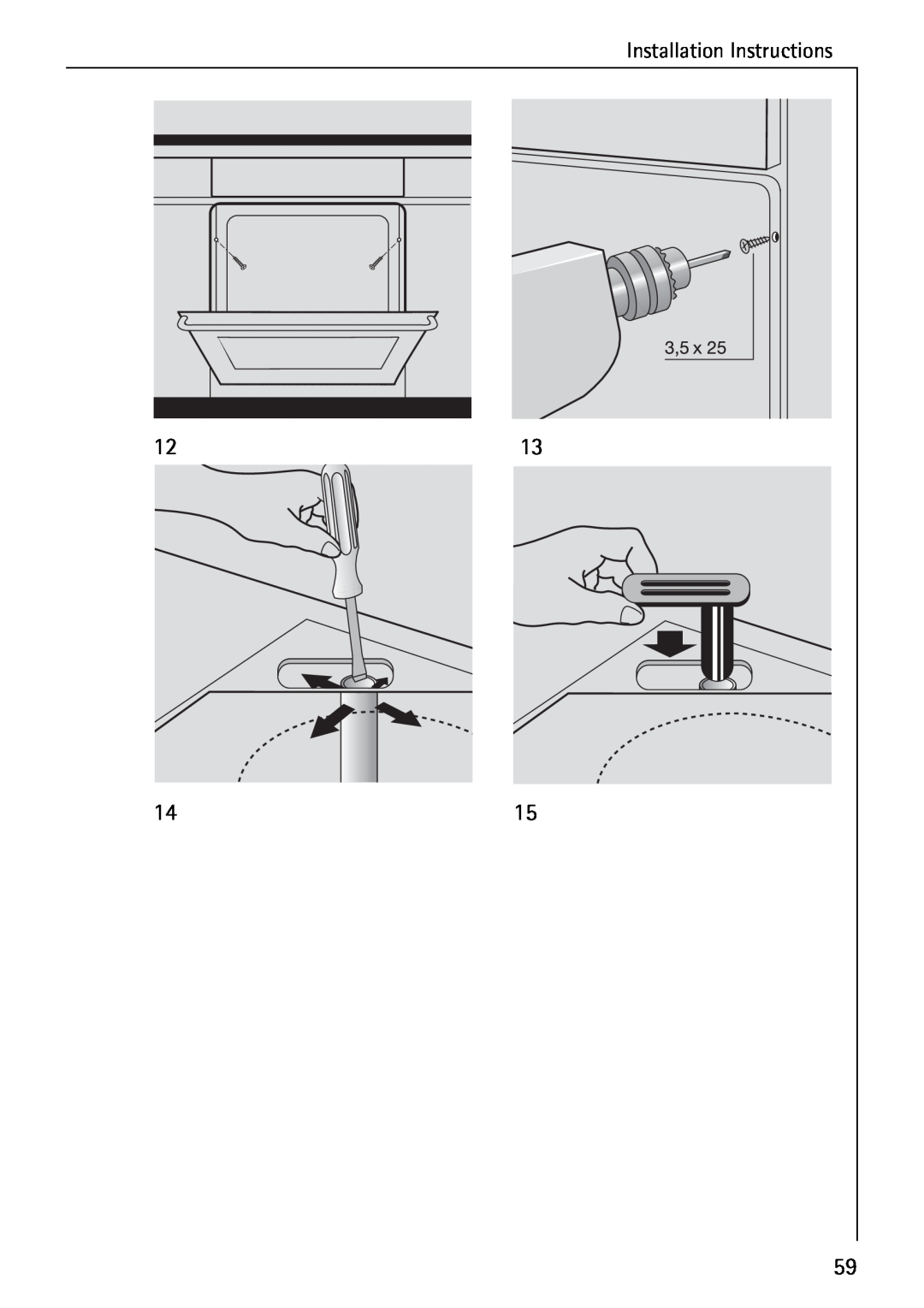 AEG E4100-1 manual Installation Instructions 