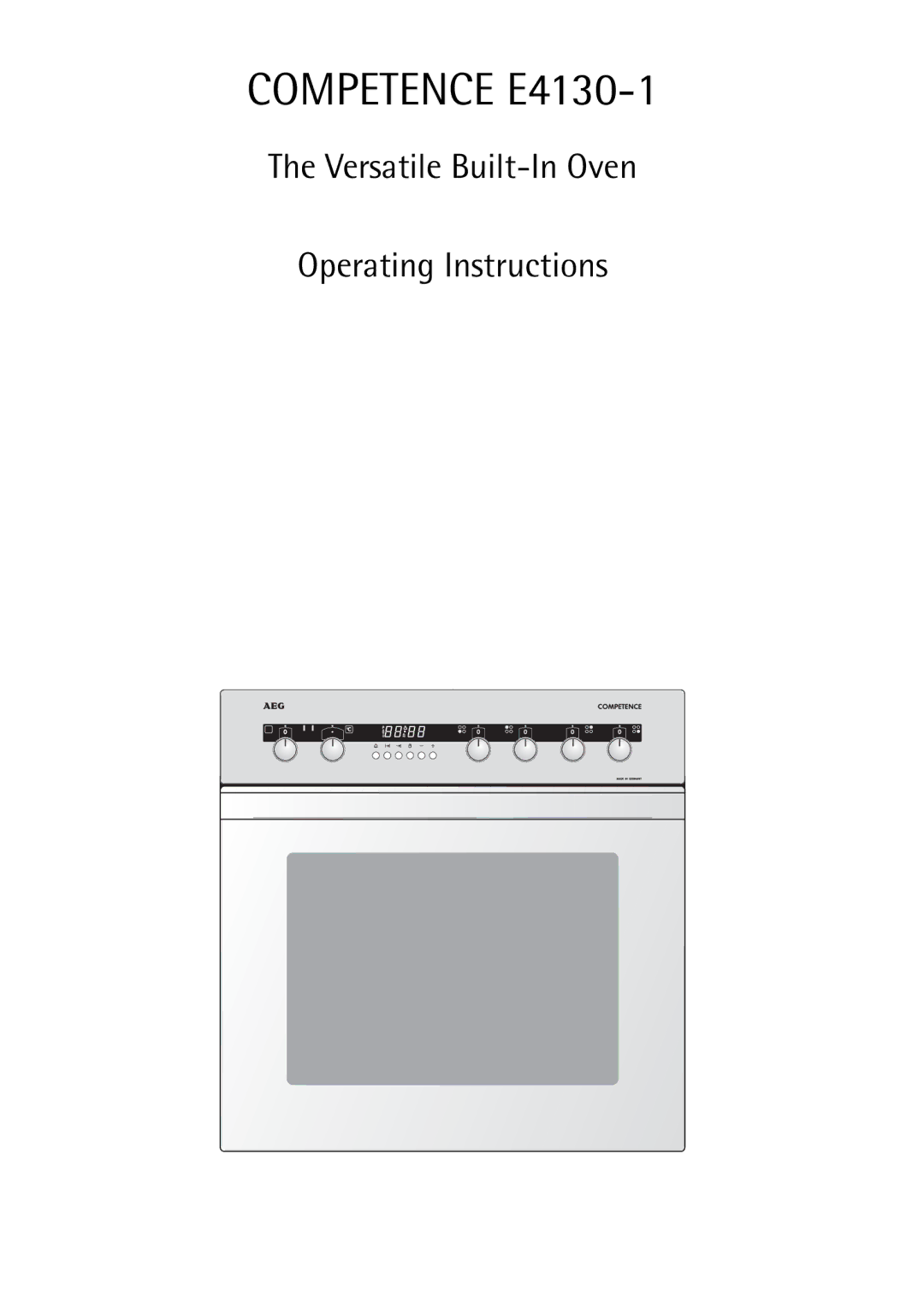 AEG manual Competence E4130-1 