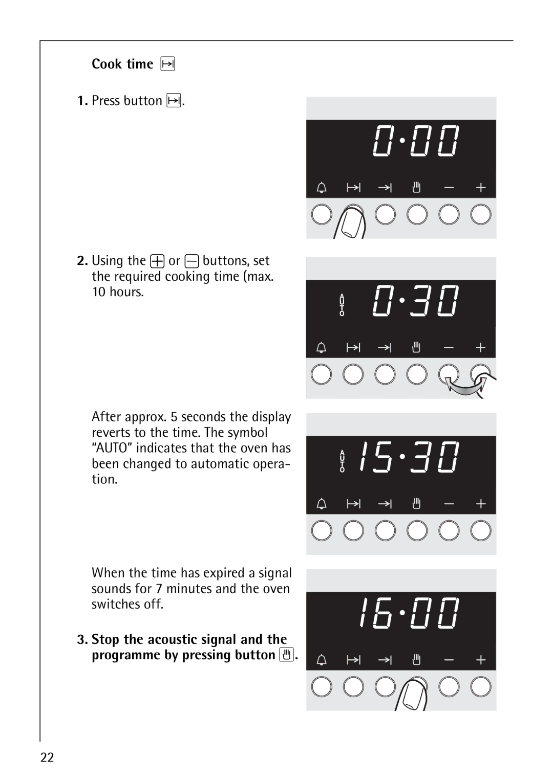 AEG E4130-1 manual Cook time 