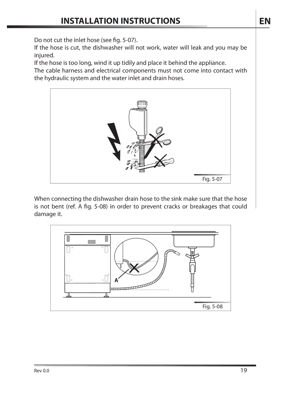 AEG F89078VI-M user manual Installation Instructions 