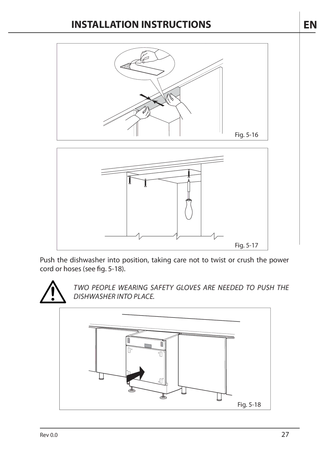 AEG F89078VI-M user manual Installation Instructions 