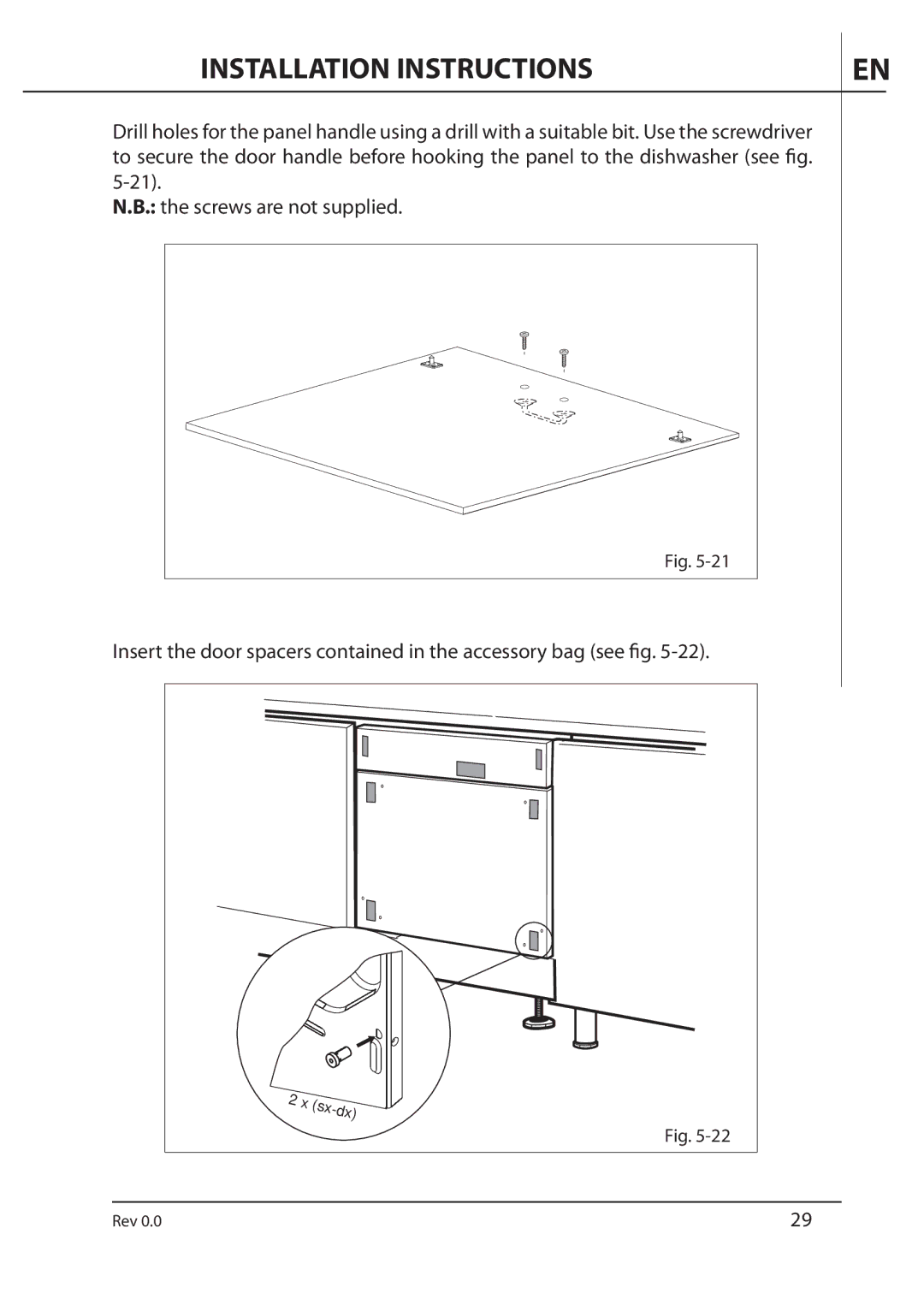 AEG F89078VI-M user manual Installation Instructions 