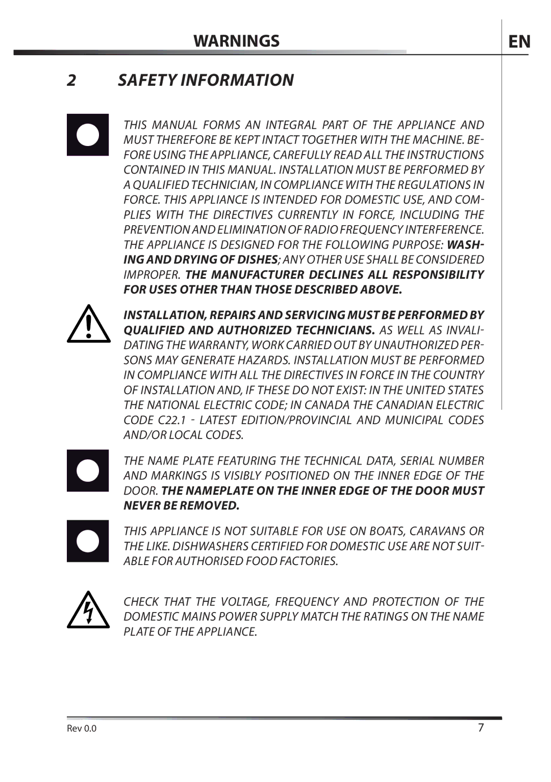 AEG F89078VI-M user manual Safety Information 