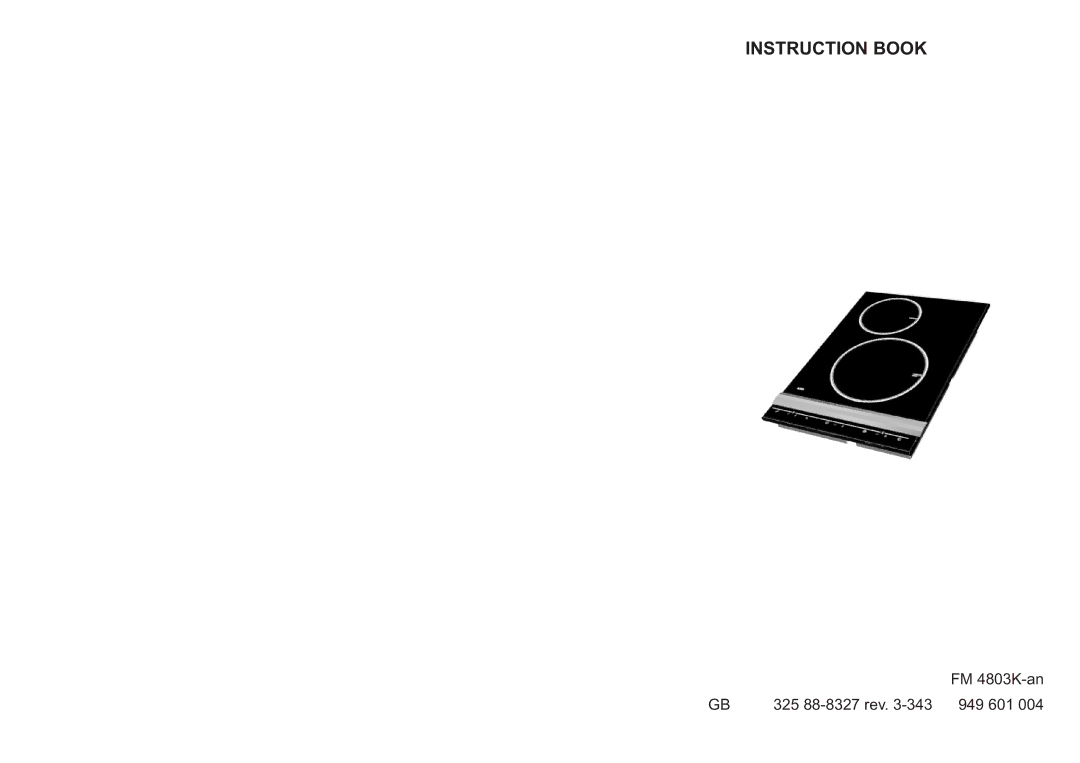 AEG FM 4803K-AN manual Instruction Book 