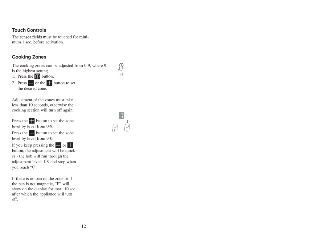 AEG FM 4803K-AN manual Cooking Zones 