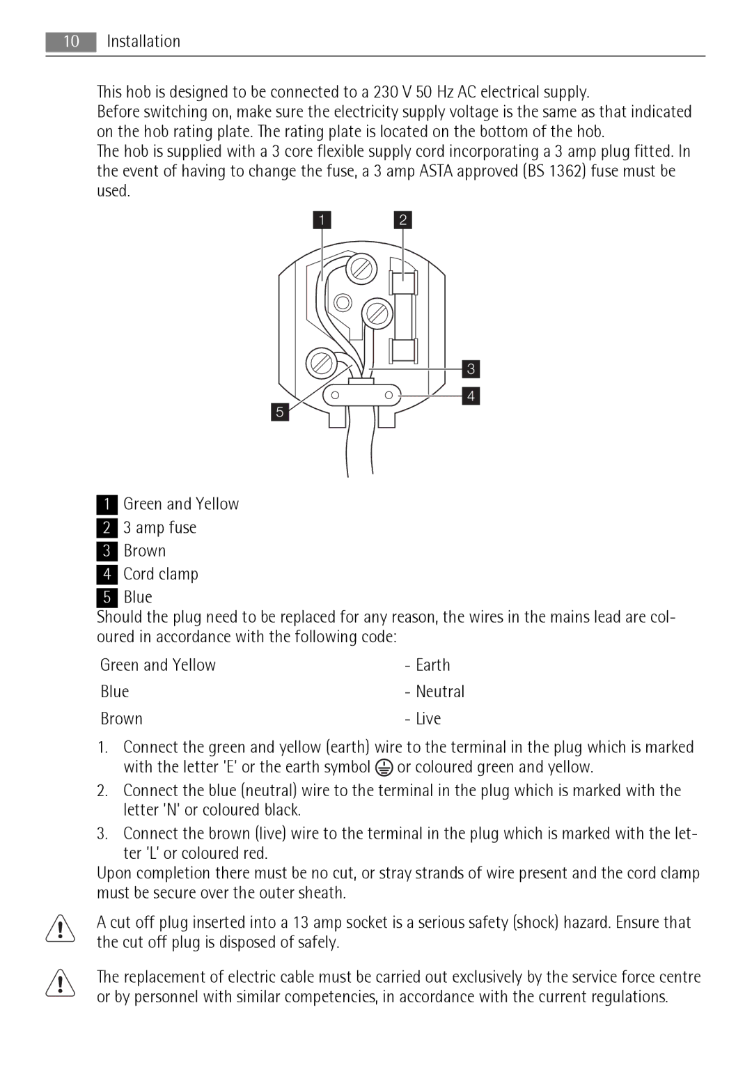 AEG HG654320NM user manual Brown Live 