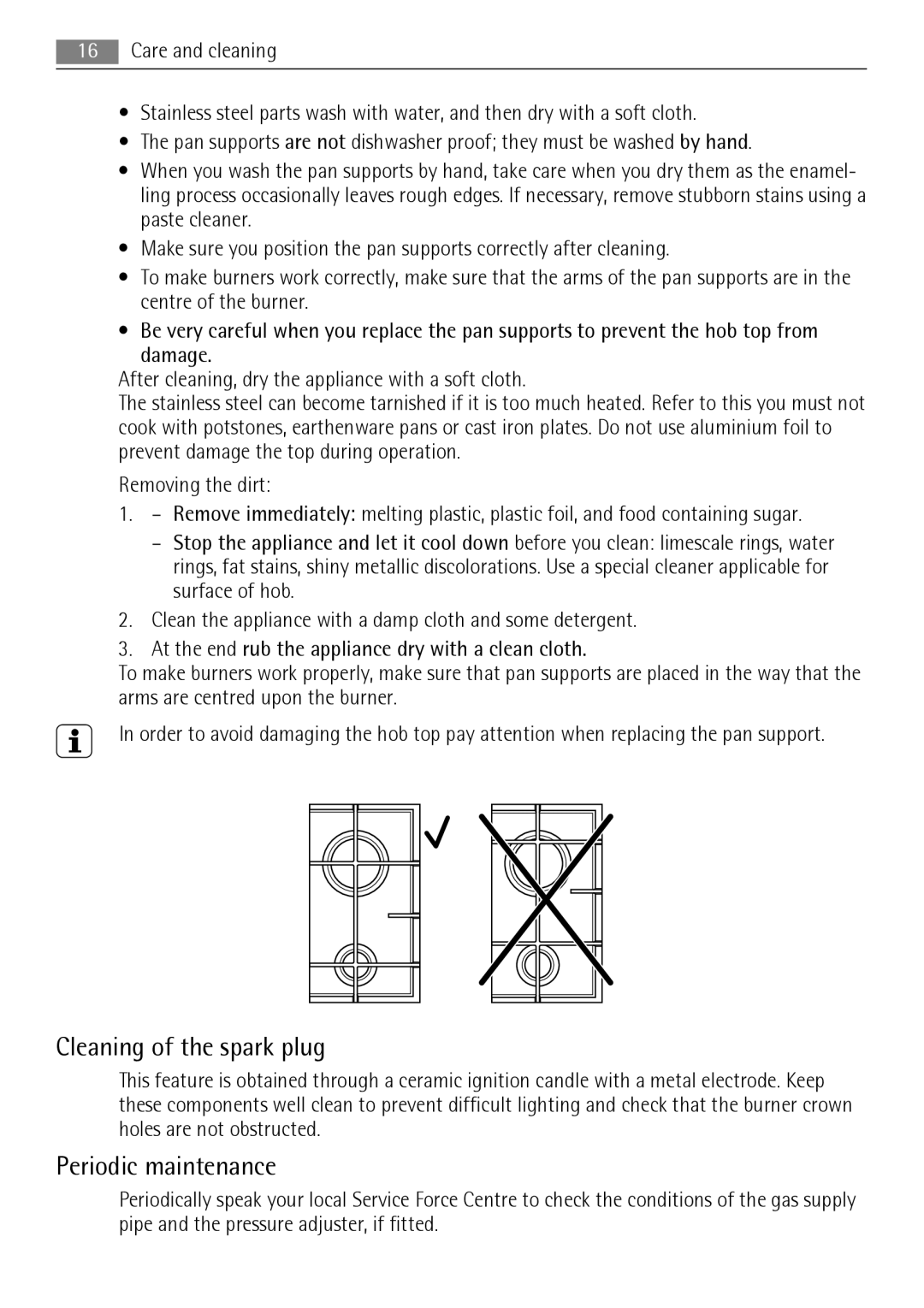 AEG HG654440SM user manual Cleaning of the spark plug, Periodic maintenance 