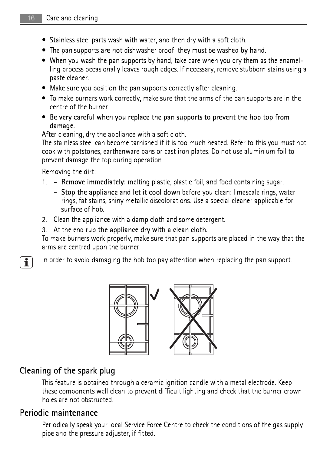 AEG HG654440SM user manual Cleaning of the spark plug, Periodic maintenance 