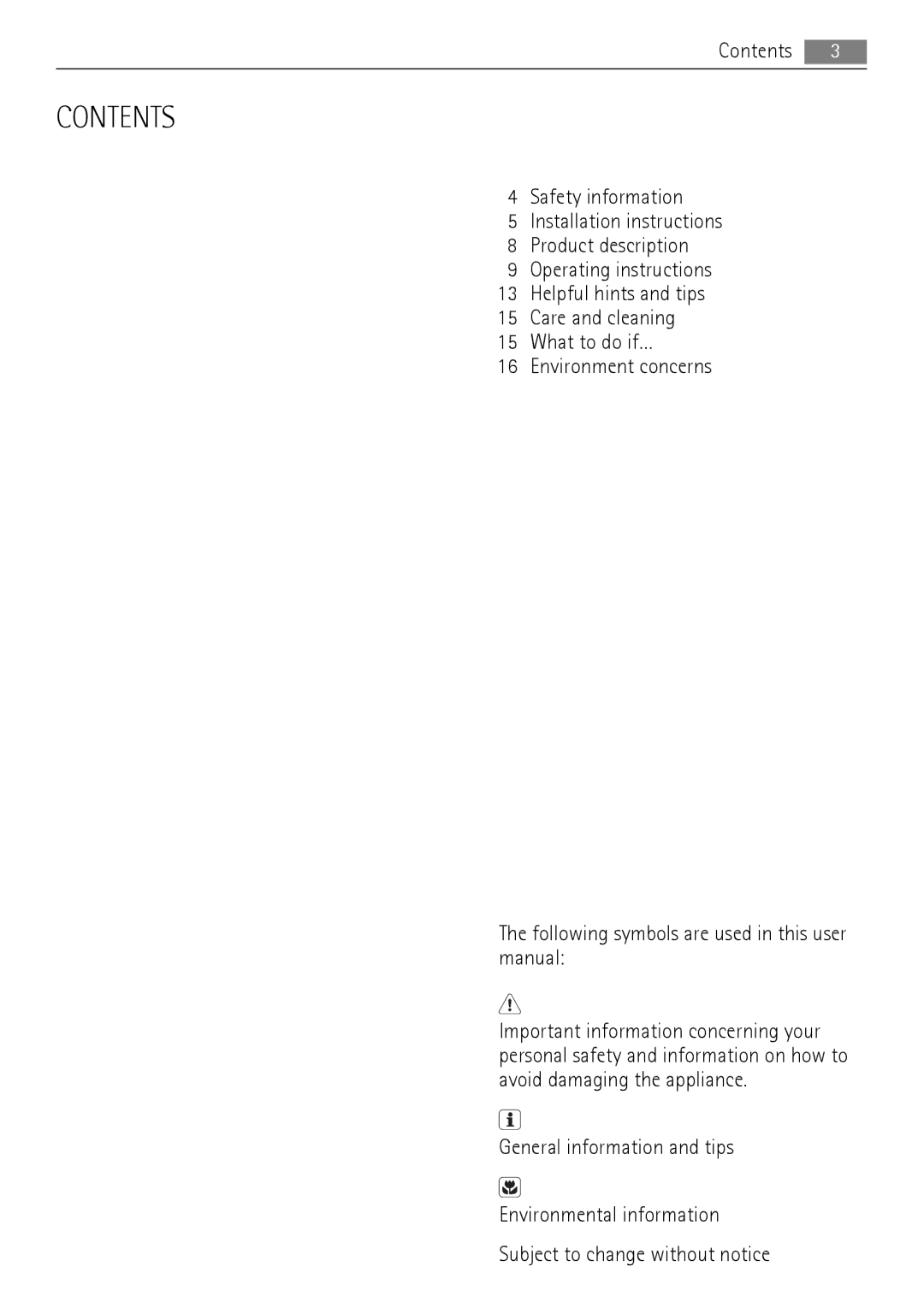 AEG HK654200IB user manual Contents 