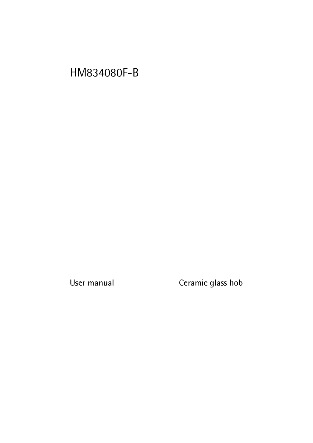 AEG HM834080F-B user manual 