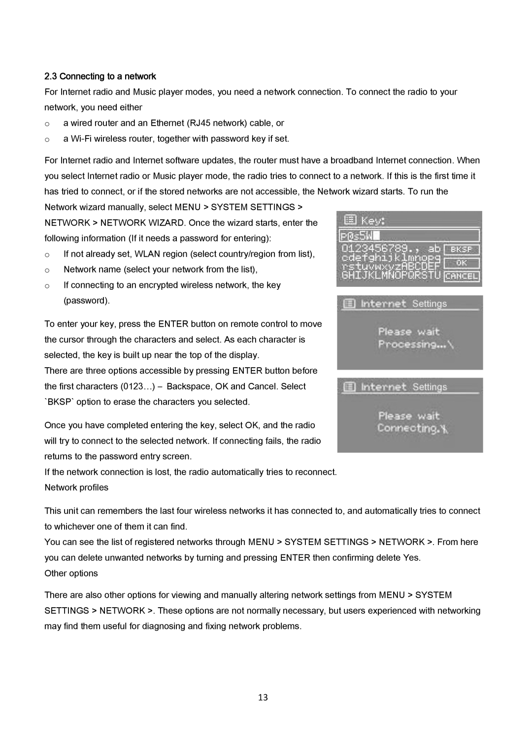 AEG IR 4427 instruction manual Connecting to a network 