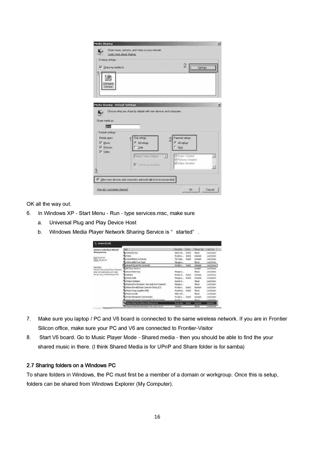 AEG IR 4427 instruction manual Sharing folders on a Windows PC 