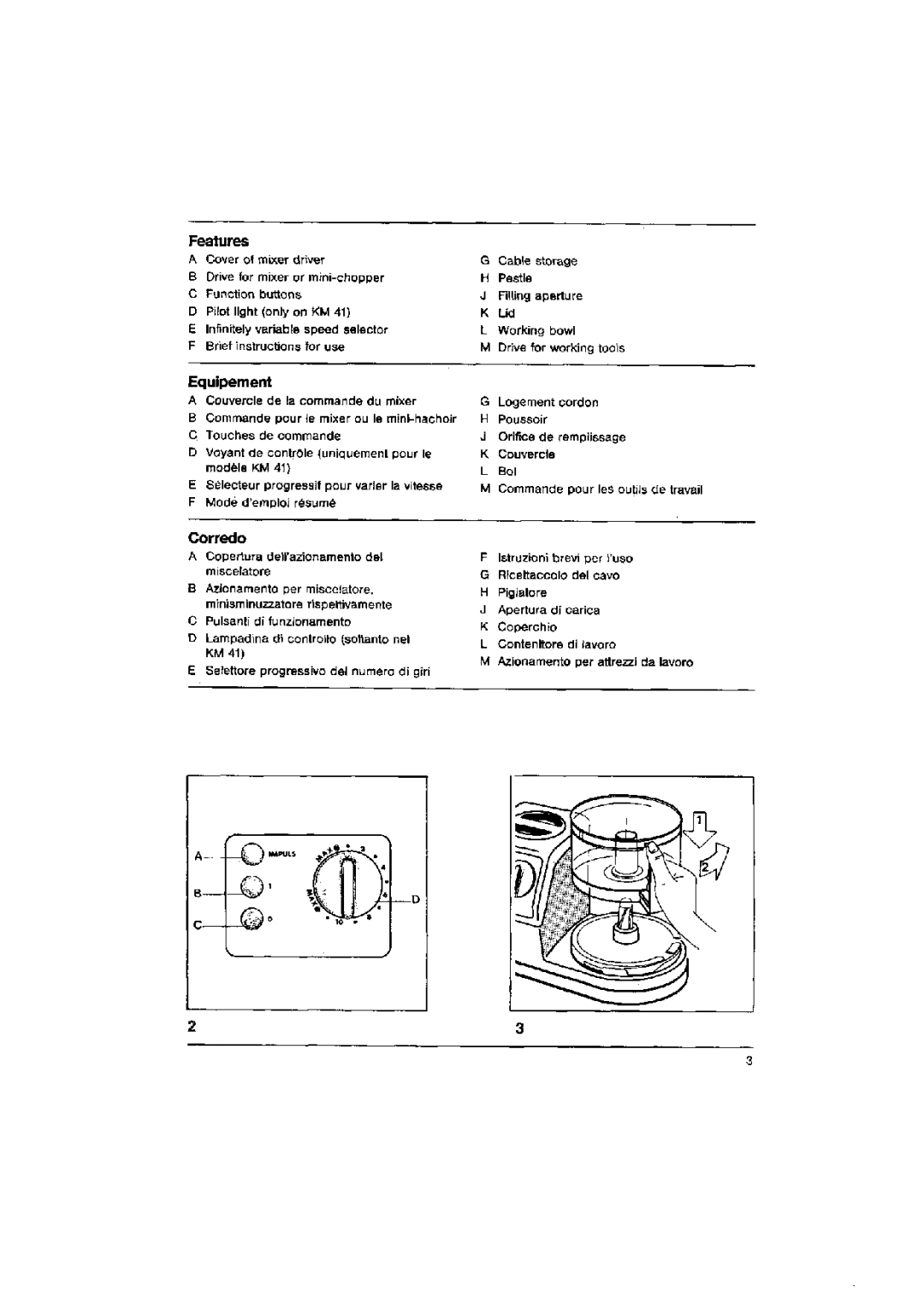 AEG KM 21, KM 31, KM 41 manual 