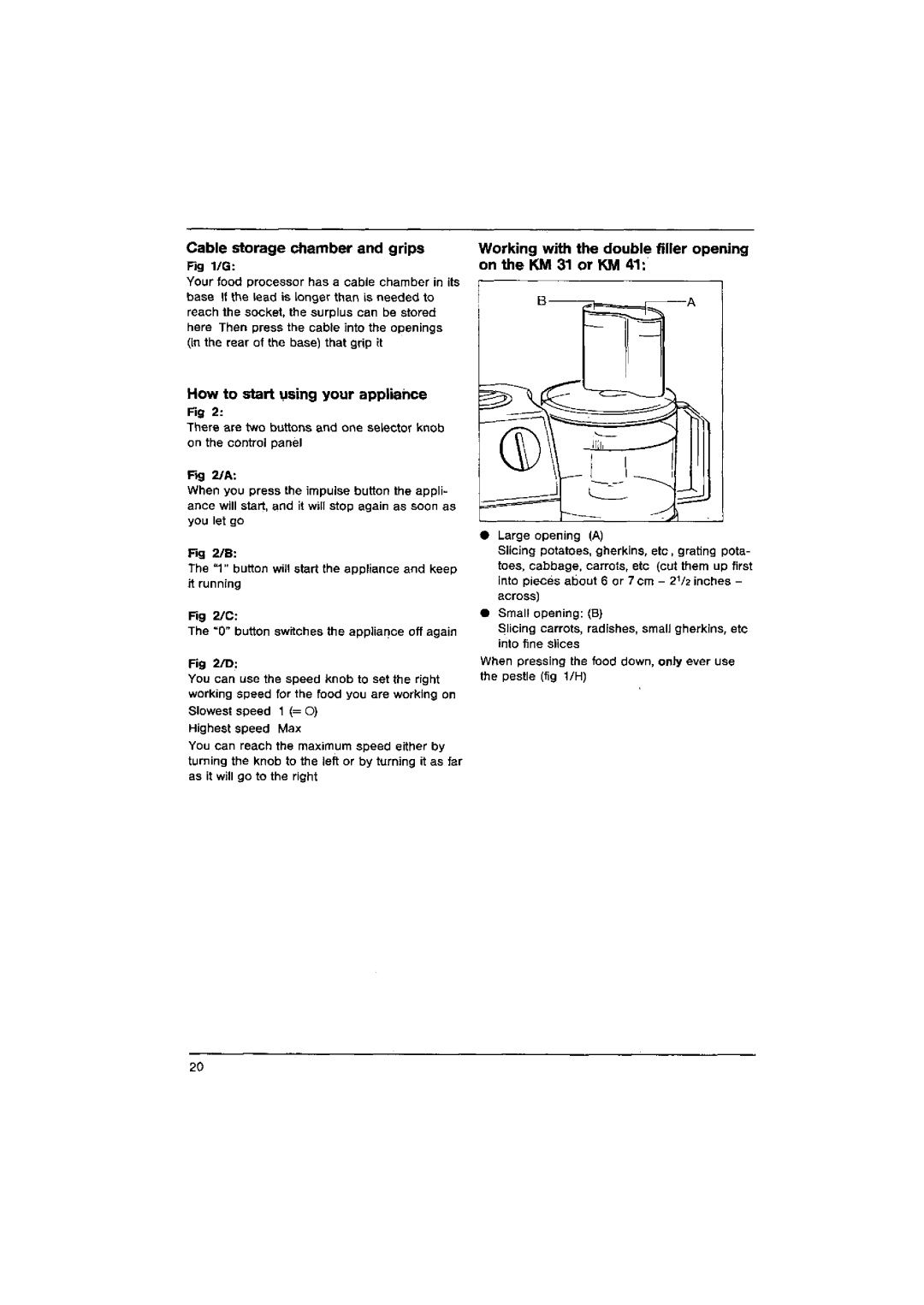 AEG KM 41, KM 21, KM 31 manual 