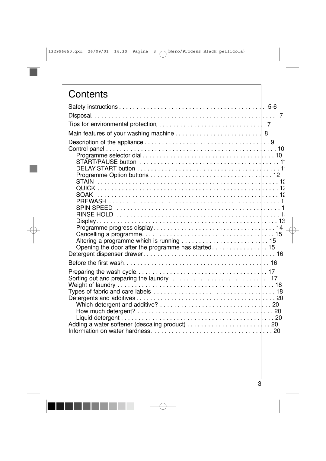 AEG L 1045 E manual Contents 