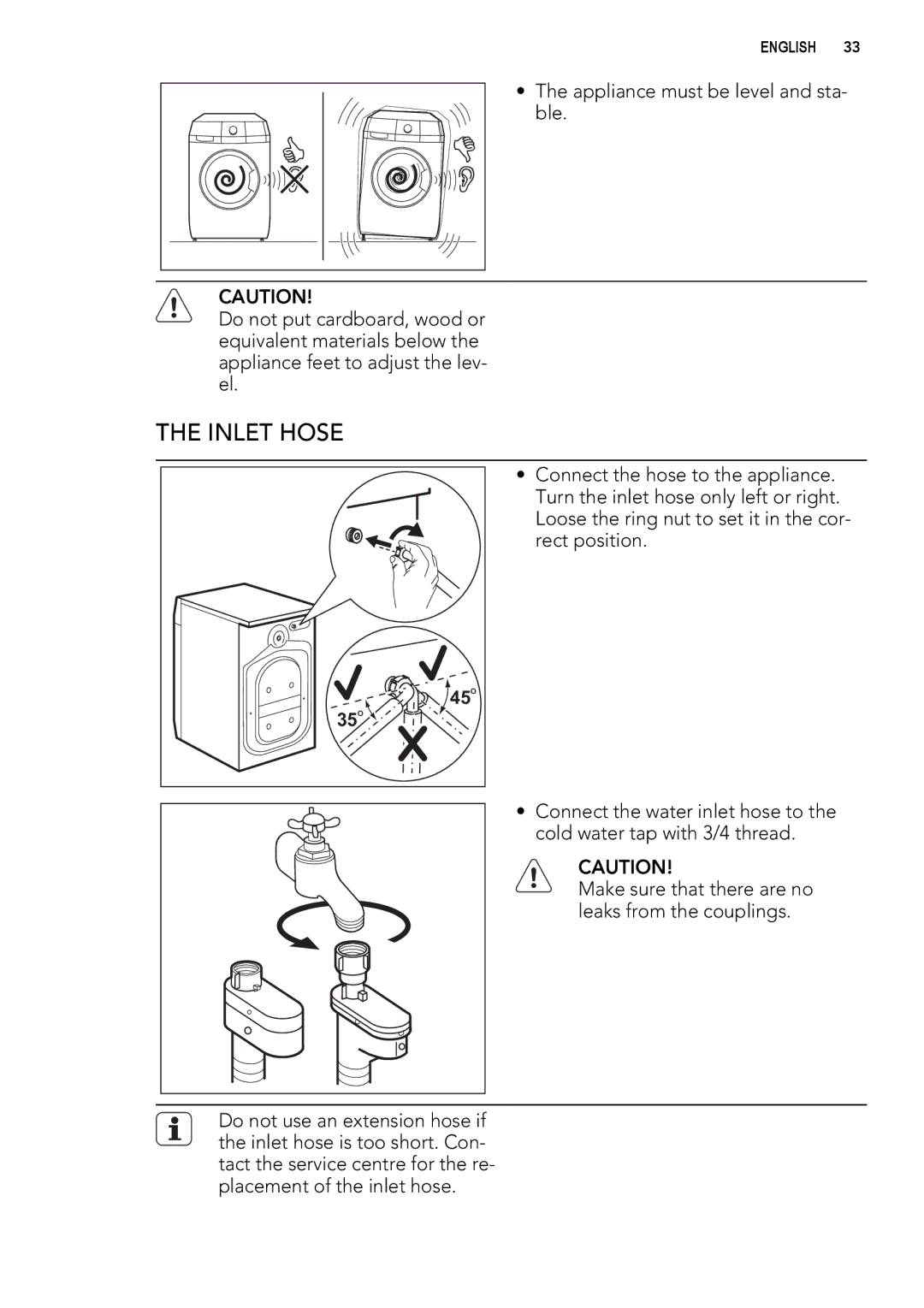 AEG L 70670 FL, L 70470 FL user manual Inlet Hose 