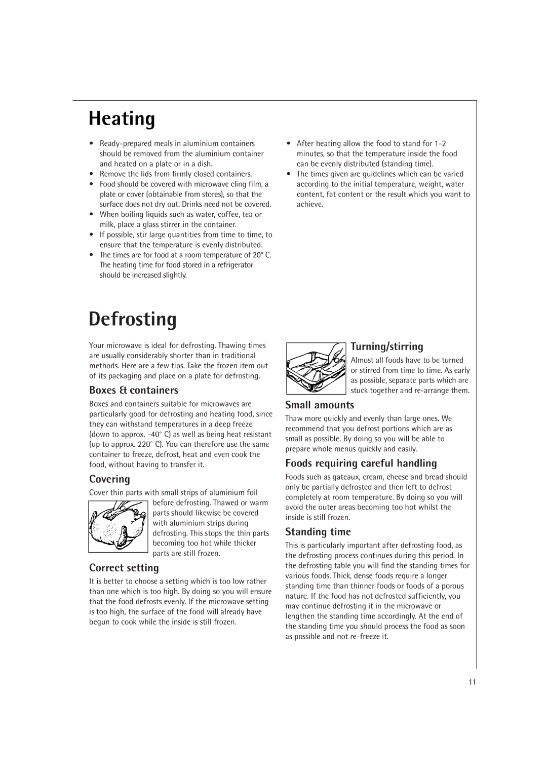 AEG MC2660E operating instructions Defrosting 