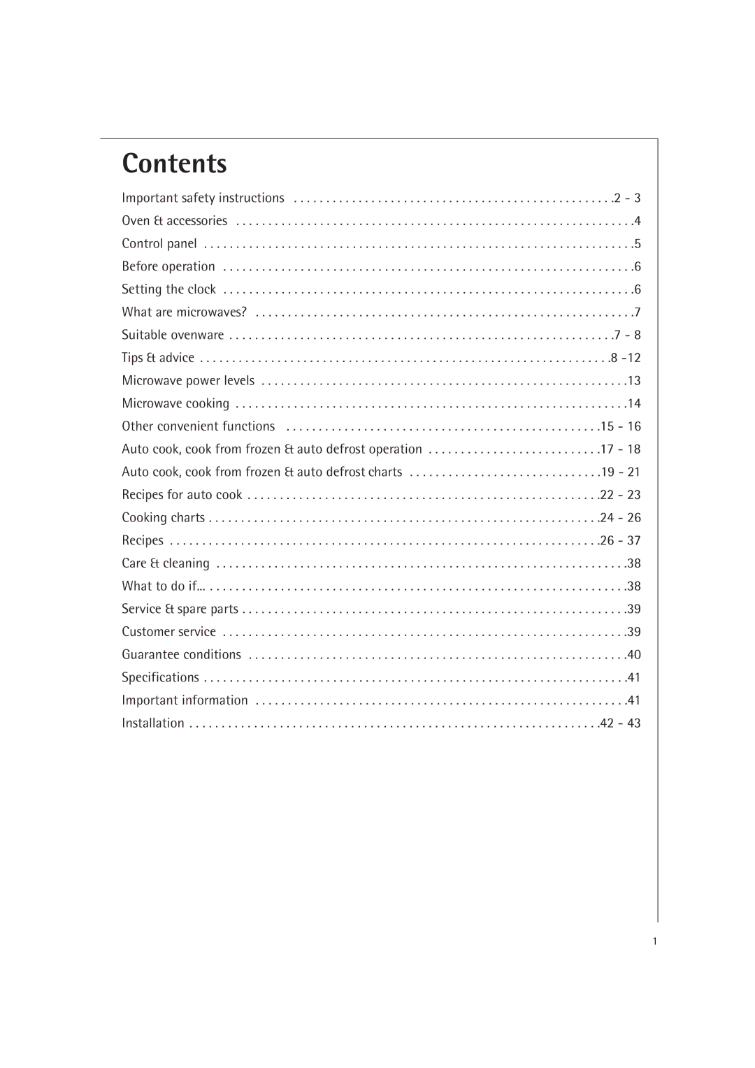 AEG MC2660E operating instructions Contents 