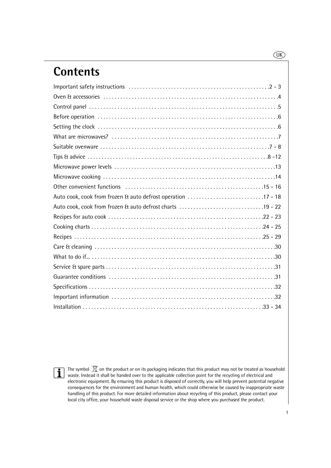 AEG MC2661E manual Contents 