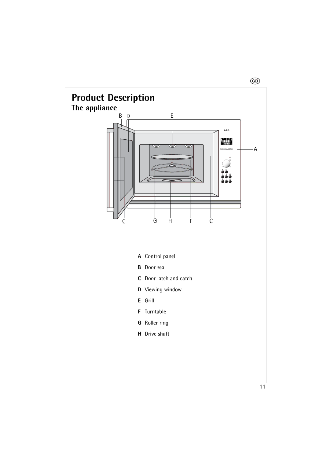 AEG MCC 663 instruction manual Product Description, Appliance 