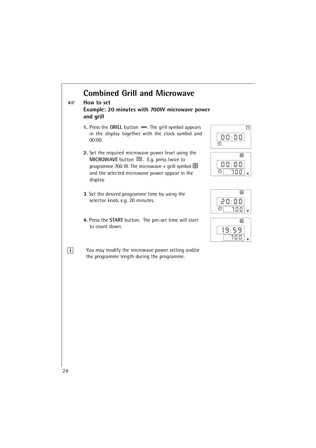 AEG MCC 663 instruction manual Combined Grill and Microwave 