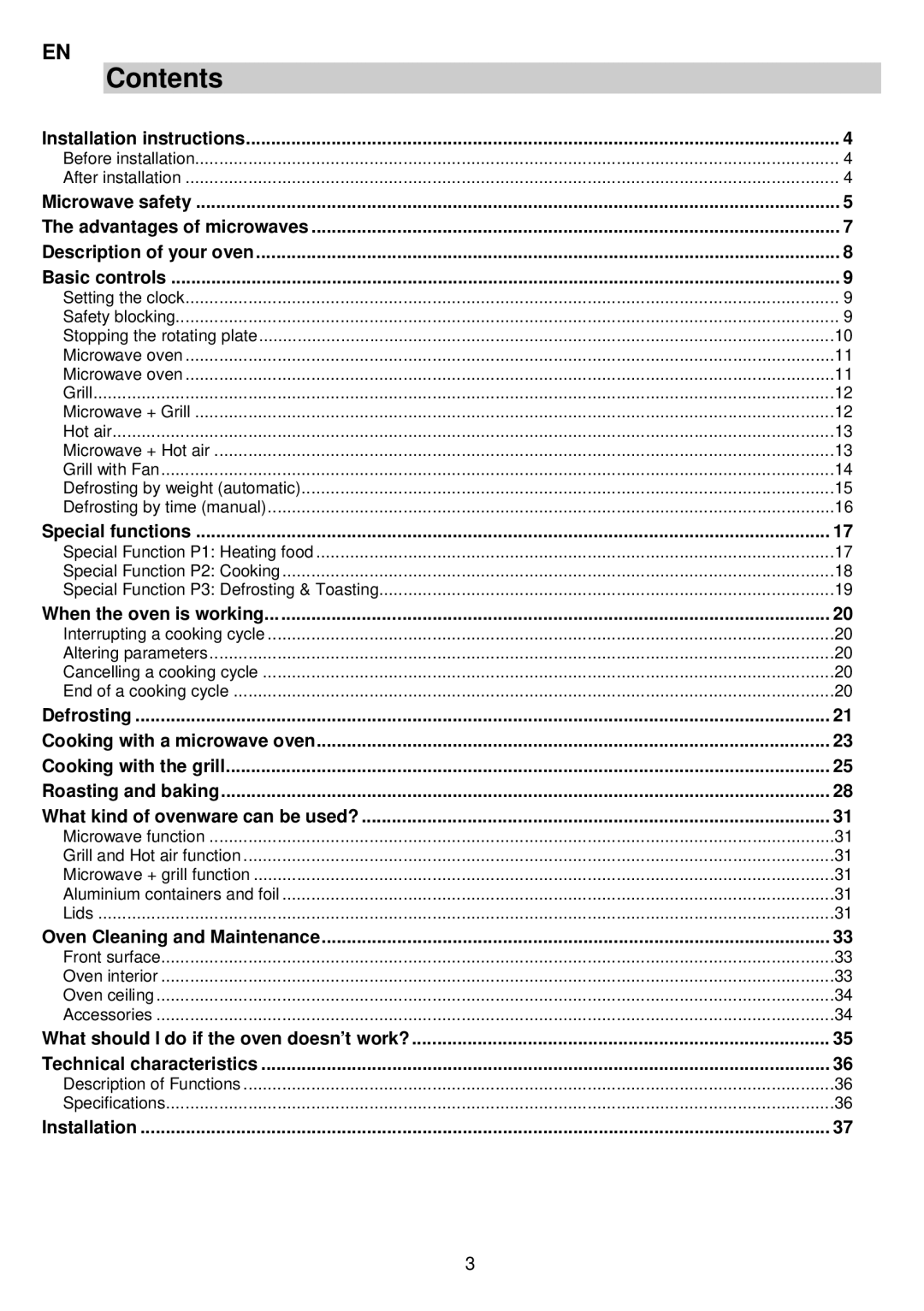 AEG MCC3880E-M user manual Contents 