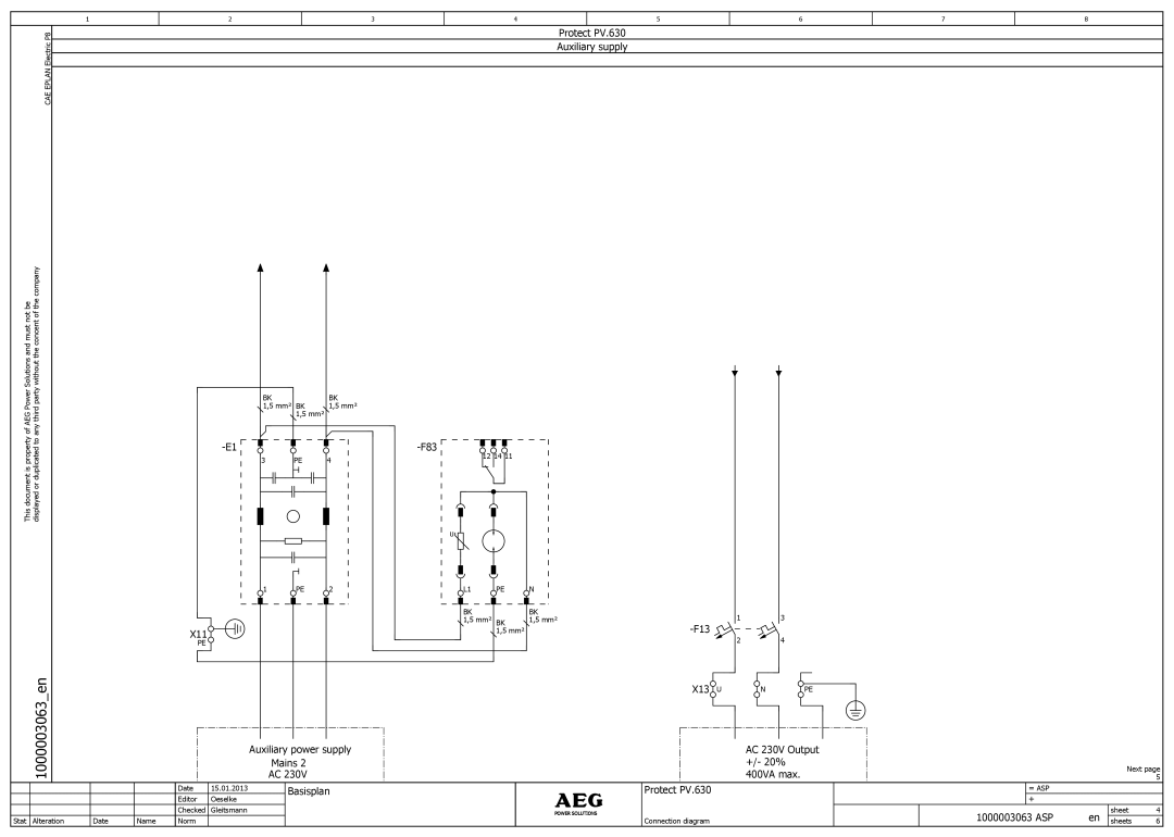 AEG PV.630 manual F83 